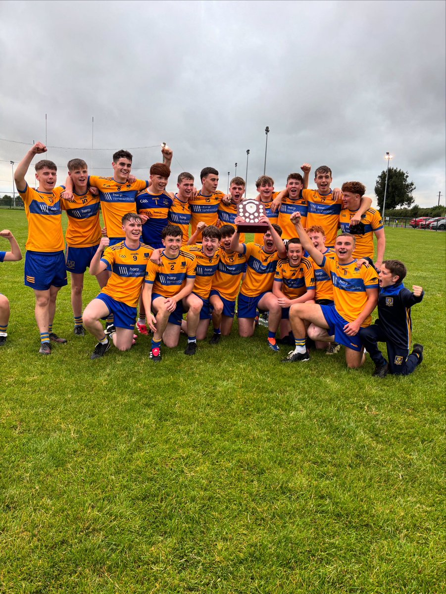 Well done to our Minor Boys who claimed LMFM Minor FL Div 4 Shield glory after a one point win over Dunderry after extra time in Fr. Tully Park tonight on a scoreline of 1-14 to 2-10.

Well done lads, full report and photos follow.🔵🟡