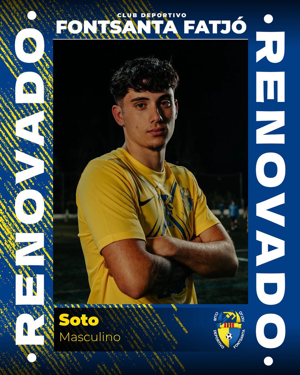 PLANTILLA | MASCULINO 🟡🔵

Otro de los de toda la vida, Soto sigue con nosotros la próxima temporada!

#CDFF #lailusiodunbarri