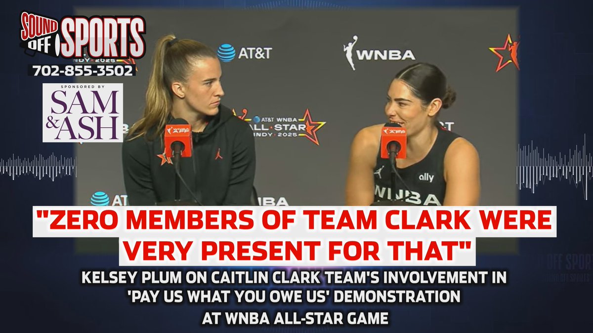 silverstsports's tweet image. "Zero members of Team Clark were very present for that."
Former @LVAces player Kelsey Plum calls out Team Caitlin Clark regarding its involvement in the WNBA's 'Pay Us What You Owe Us' demonstration over All-Star Weekend.
Was Plum right to make those comments?
Call-in now!