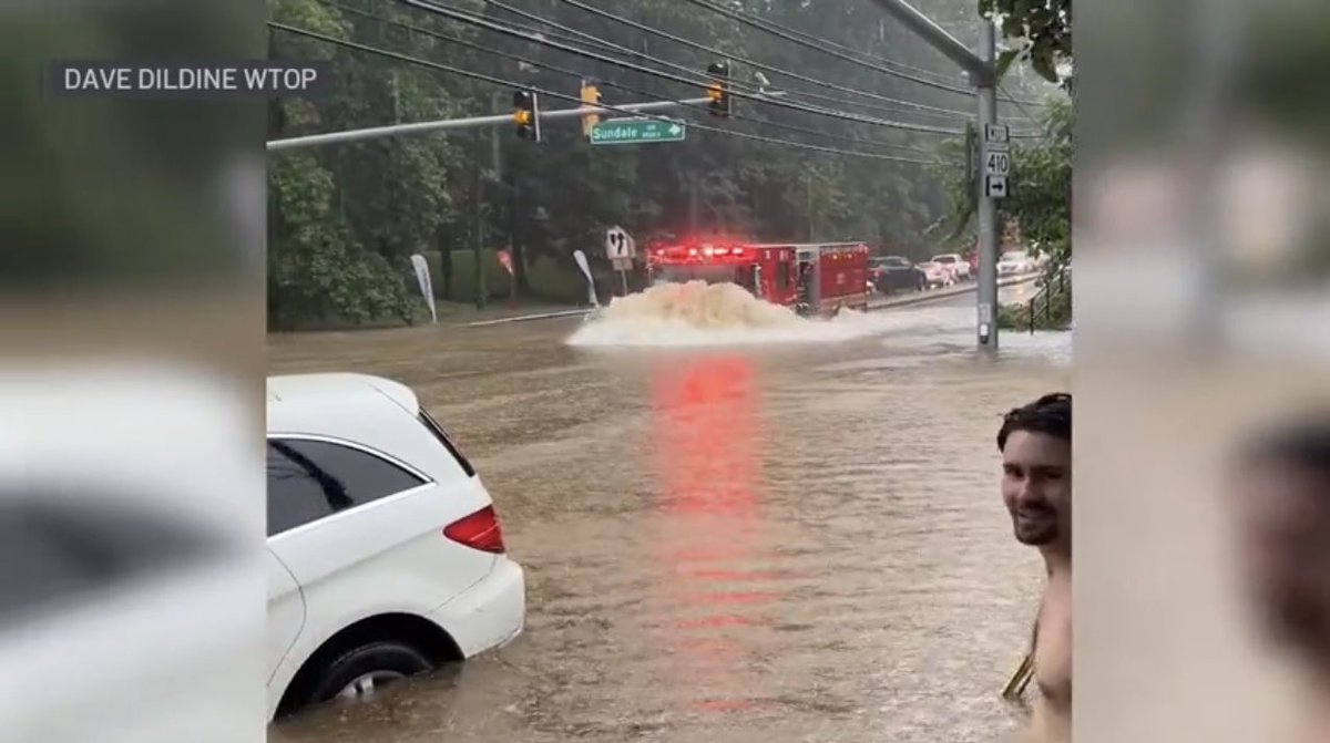 paulcwagner's tweet image. Montgomery County Fire Chief tells @nbcwashington a half a million dollar engine is likely ruined after a firefighter drove it into flood waters Saturday night. More to come.