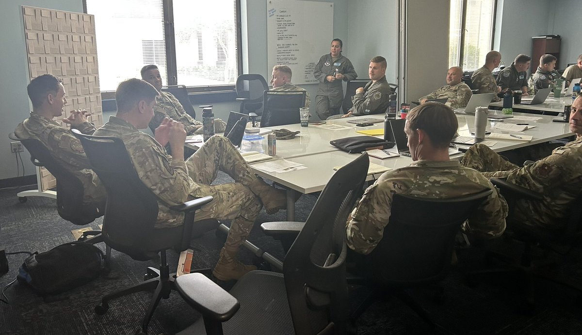 AirForceACSC's tweet photo. Our joint all domain strategy students have hit the ground running as they dive into planning https://t.co/61m2WiyBQ0