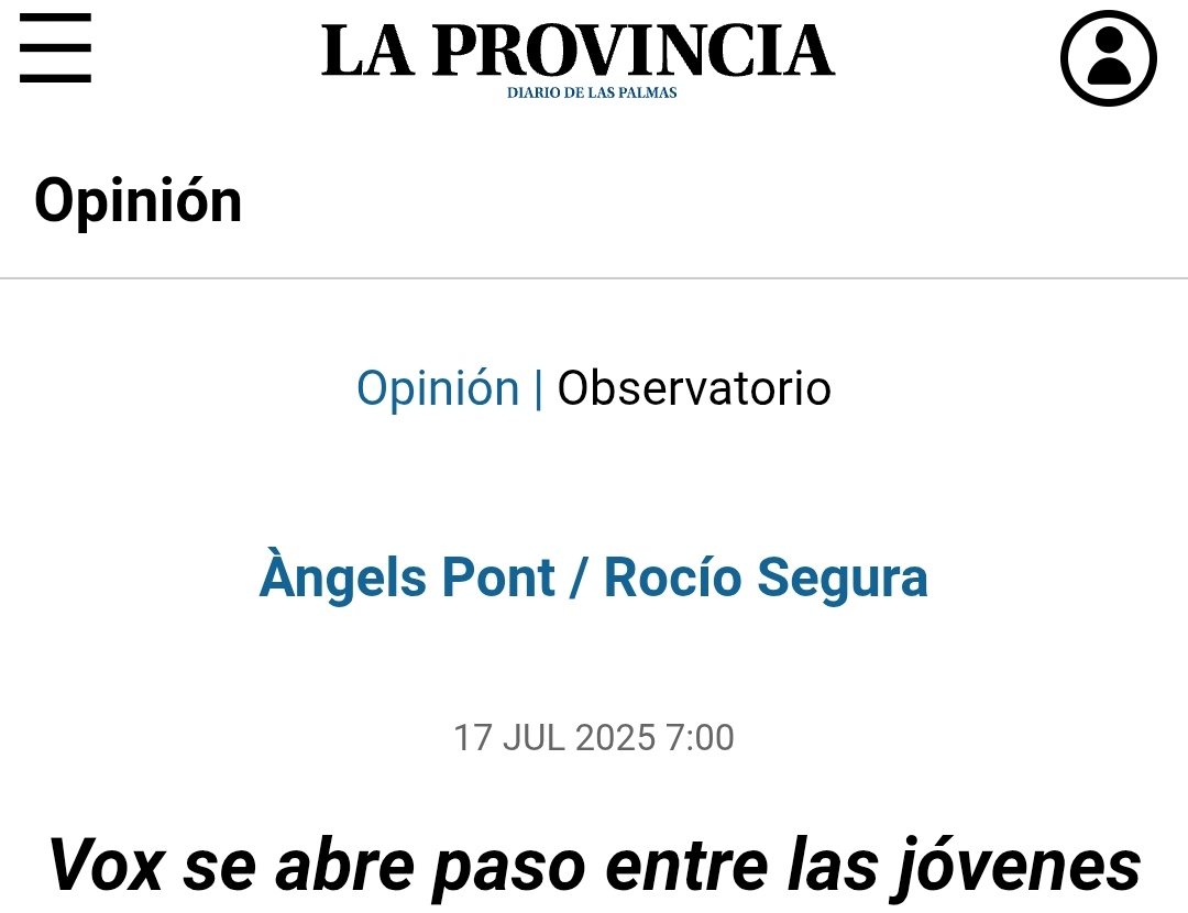 CanarioToday's tweet image. VOX es el partido con más intención de voto entre la juventud de Canarias para las próximas elecciones.
La izquierda, la derecha pepera y nacionalista siguen tratando tapar el sol con un dedo.
La realidad se impone en nuestros barrios por mucho que hablen de "bulos".
