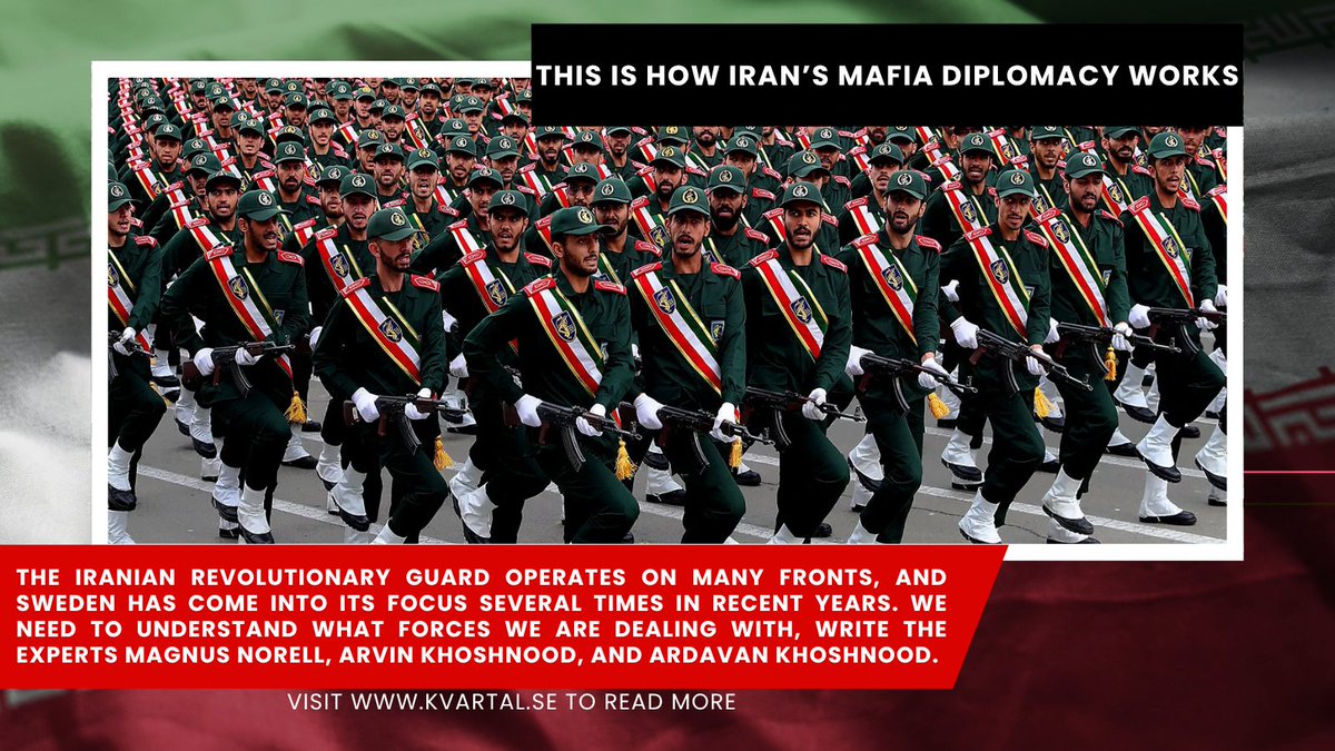 ardavank's tweet photo. 🚨 ANALYSIS: "Iran’s Mafia Diplomacy" 🇮🇷
The Islamic Republic’s Revolutionary Guard Corps (#IRGC) operates like a hybrid of the #SS, #Comintern & the #mafia. It controls borders, commands drone & missile ops, runs smuggling rings—and kidnaps foreigners for leverage.
Our article exposes how #Tehran institutionalized hostage-taking, starting with the 1979 US Embassy crisis, and now uses it to extract political concessions and hard currency. The regime targets dual nationals, exiles with family ties in Iran, and even tourists—like Swedish diplomat Johan Floderus.
The recent swap of Floderus for war criminal Hamid Noury wasn't just about one man—it was about Tehran proving that hostage diplomacy still works. Iran even used the Qur’an burnings in #Sweden as a bargaining chip.
Meanwhile, critics of Islam now risk prosecution—or murder. Iran fans these flames to intimidate, while the West hesitates.
How long will we allow a regime to dictate terms through coercion, while silencing free expression abroad?
✍️ By Magnus Norell (@navahoscout), Arvin Khoshnood (@arvinkhoshnood) & Ardavan Khoshnood (@ardavank).
📖 Read the full article (in Swedish): https://t.co/y9Y0FTASDs