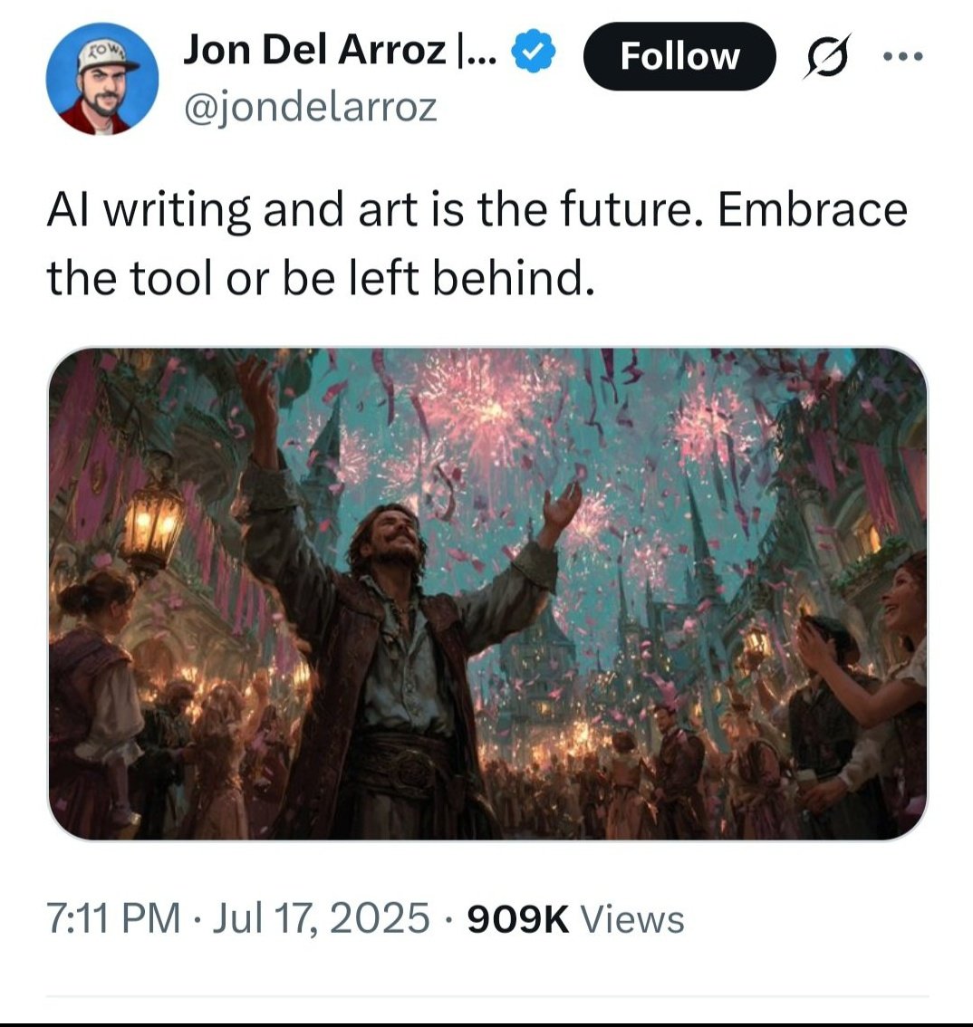 _Andre_Simoes_'s tweet image. This kind of stupid thinking does not stay with just writing and art, it spreads to all kinds of sectors...
If this is the future, the future will create even more incompetent people than there are now...
Is that supposed to be humanity's future?