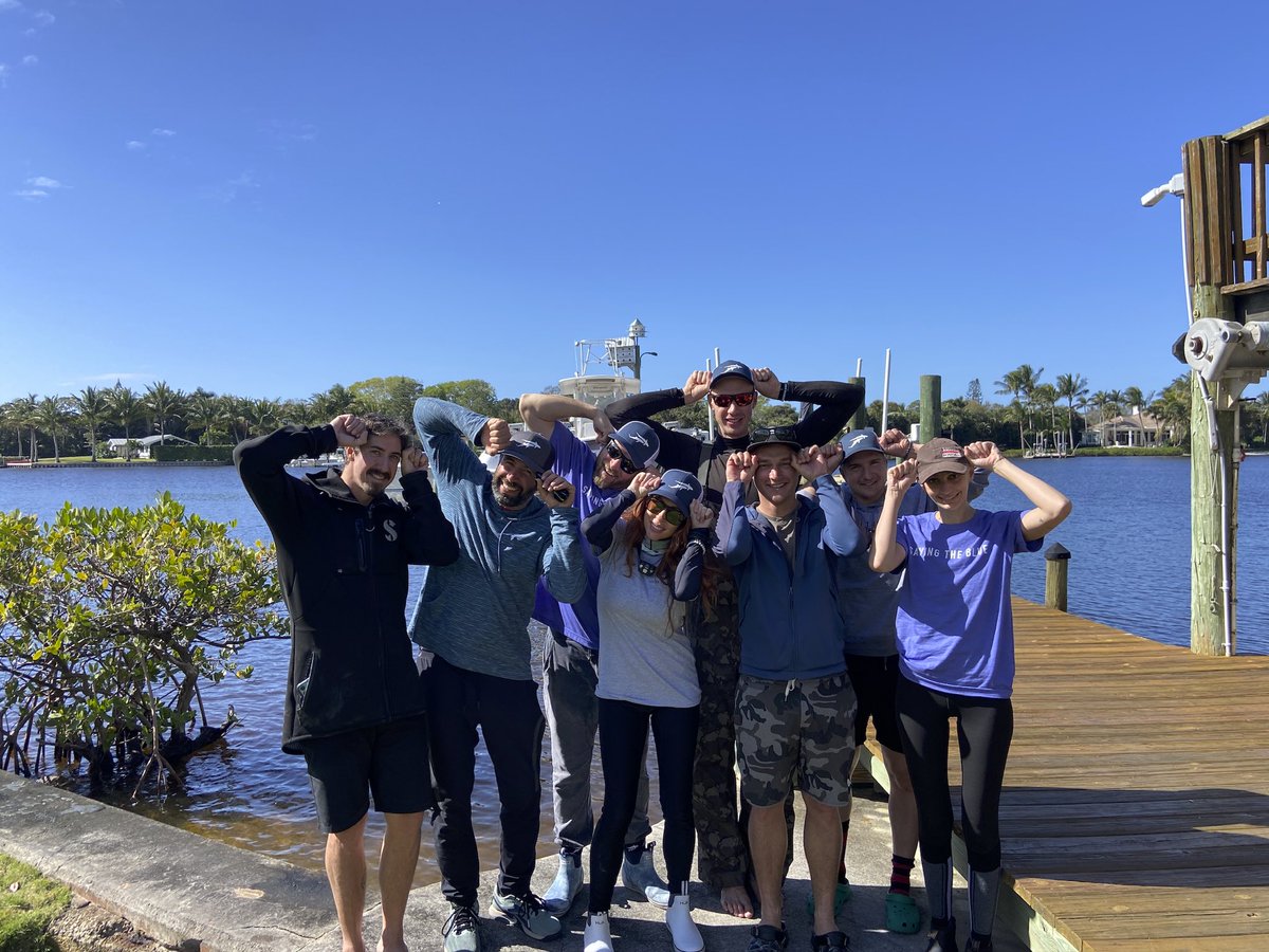 savingtheblue's tweet image. Who’s watching ‘Monster Hammerheads: Species X’ on Shark Week right now? 🦈 Here’s some behind the scenes pics of our team who feature on the show!
