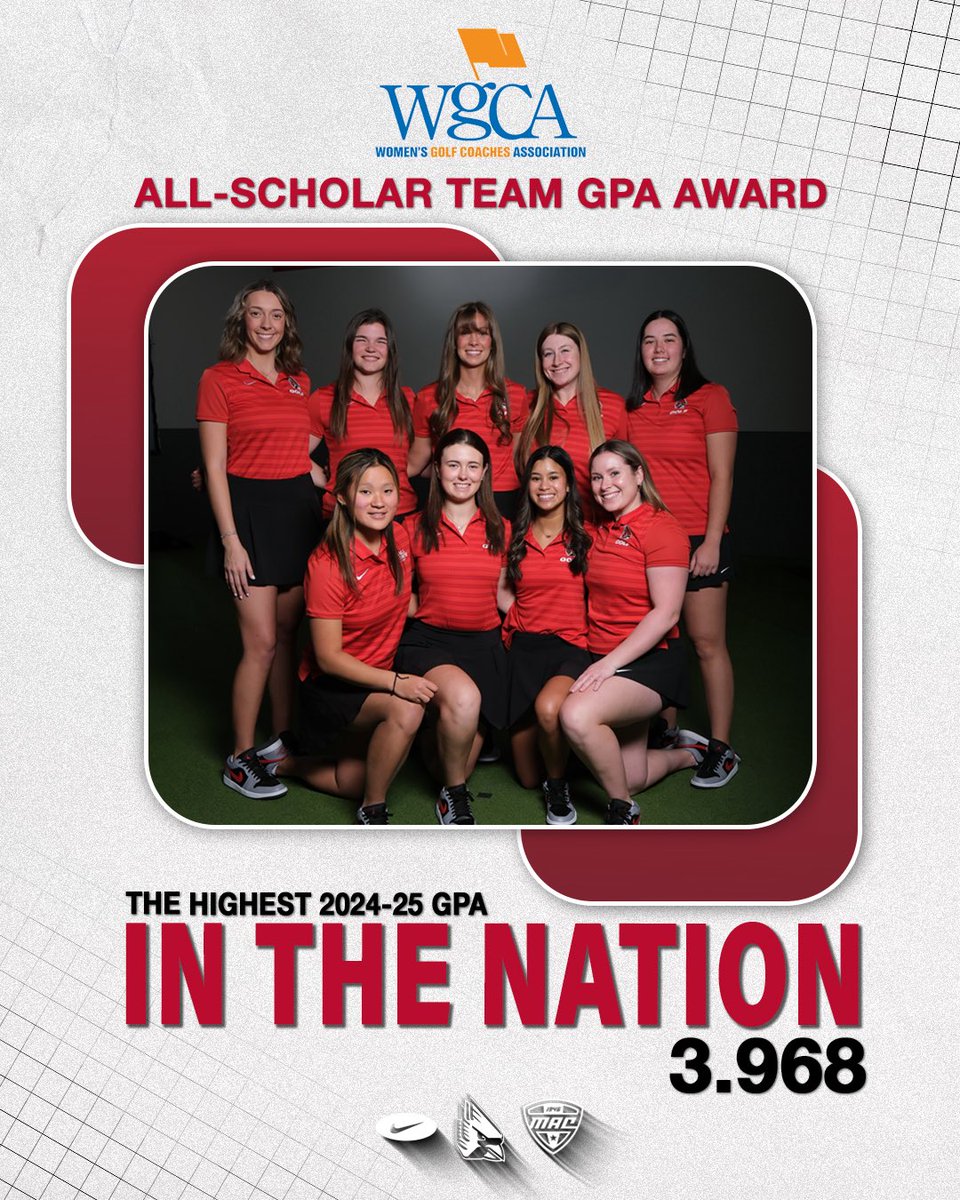 BallStateWGolf's tweet image. … and the NATION’S HIGHEST GPA belongs to #YourCardinals!!!
We lead all NCAA Women’s Golf programs with a 3️⃣.9️⃣6️⃣8️⃣ cumulative team GPA … Way to go Cardinals 👌👌
📑: ballstatesports.com/WGolf_WGCATeam
#ChirpChirp x #WeFly x #MACtion