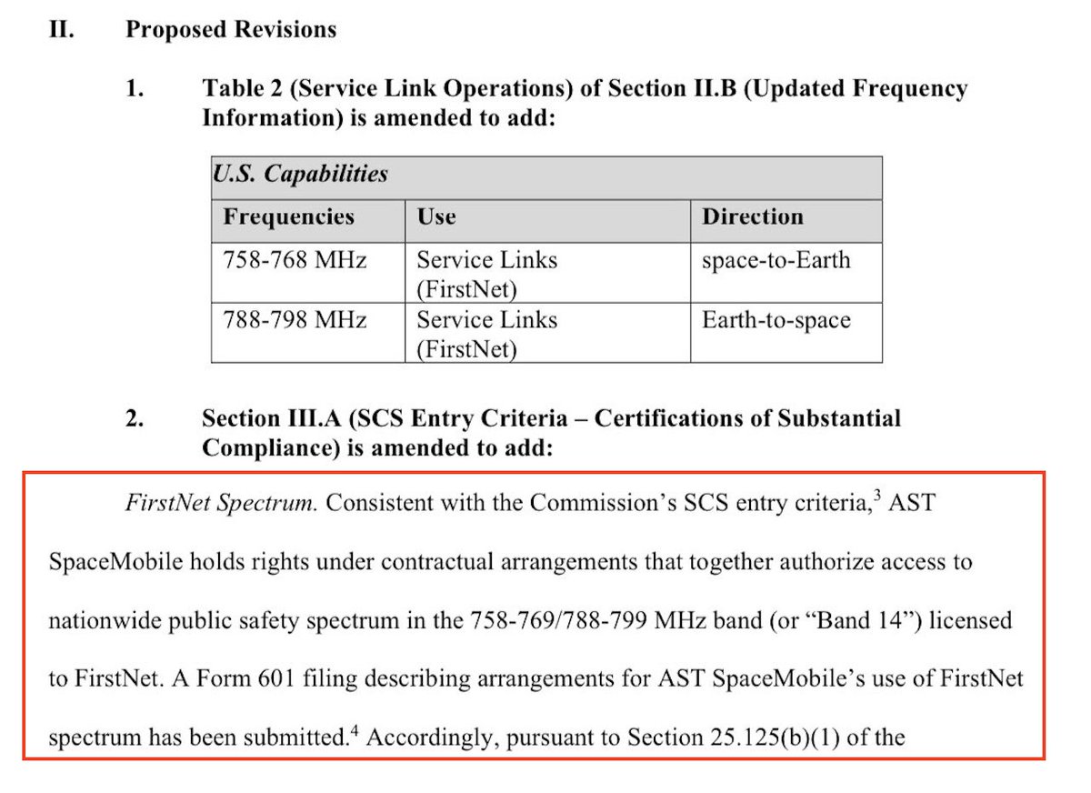 CytoplasmicANA's tweet image. "AST SpaceMobile holds rights under contractual arrangements that together authorize access to nationwide public safety spectrum (Band 14)."
FirstNet DA is coming soon! $ASTS