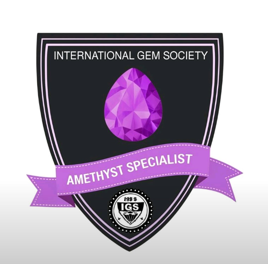 MysticApoth's tweet image. Just earned my Amethyst Specialist Badge through the International Gem Society! Proud to keep leveling up my gemological knowledge and building credibility in the trade. One stone at a time. 💎