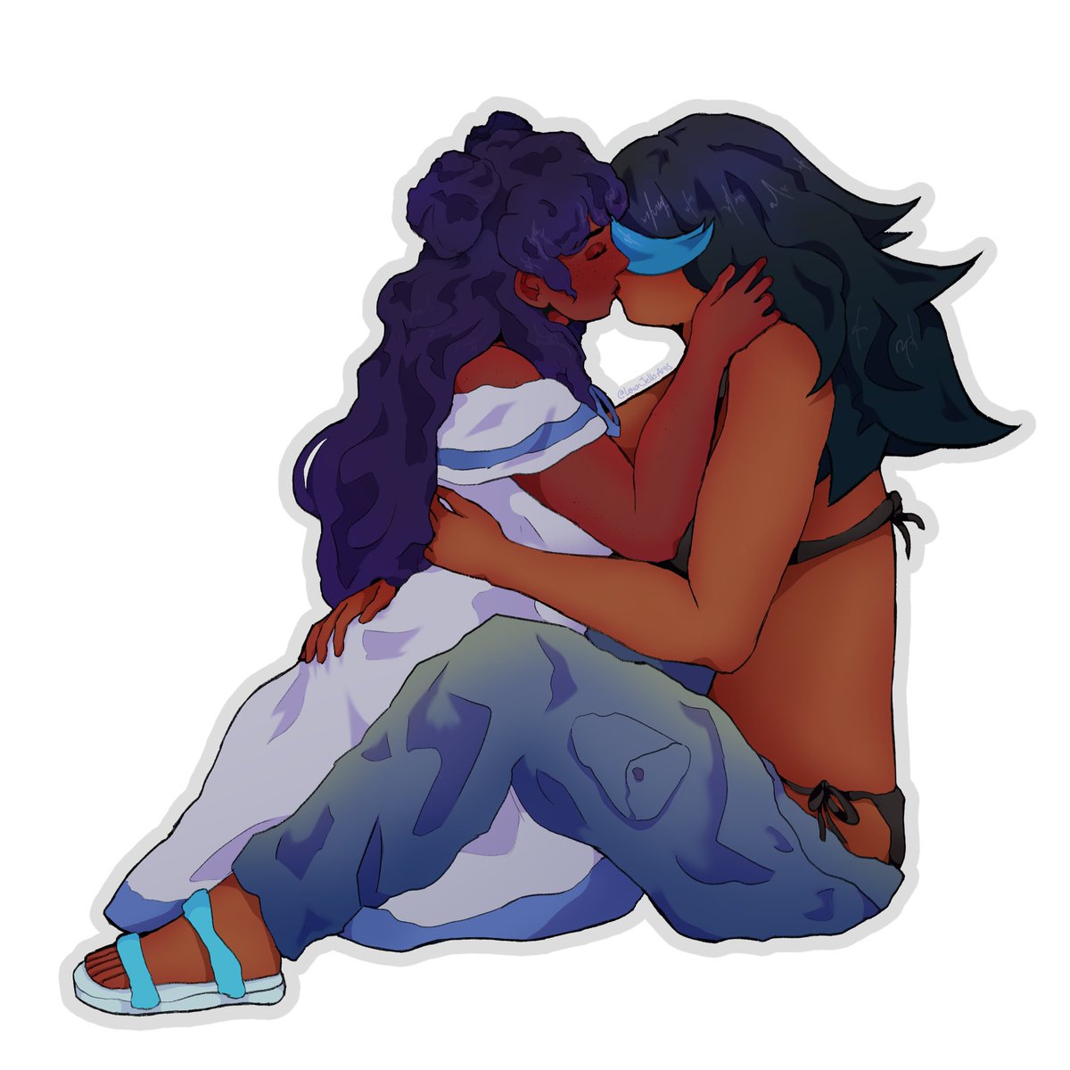 time to actually post the art I’ve made again….

4. even MORE girls kissing girls for <a href="/MiimiLune/">♡Milah♡</a>