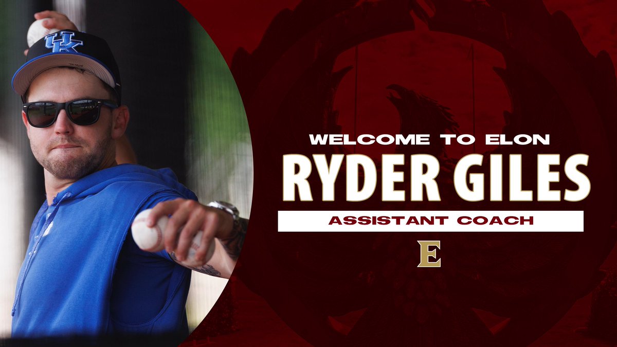 ElonBaseball's tweet image. Coaching staff 🔒
Welcome to Elon, Coach Ryder Giles!
#PhoenixRising | #GoldStandard