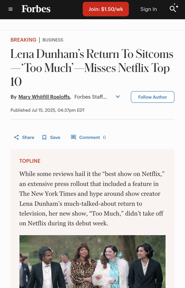 matthewschmitz's tweet image. “Girls” was a critical and popular success. So why has Lena Dunham’s new series bombed?
@juliadyost and I discuss:
patreon.com/posts/ari-aste…