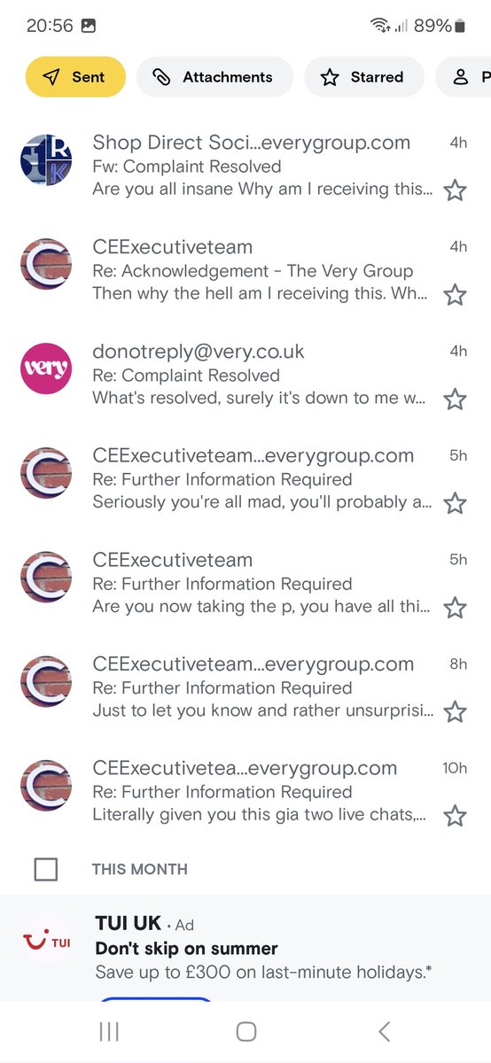 beardyblob's tweet photo. @VeryHelpers is the worst most useless customer service department I've ever know. A selection of emails from the last week. No human beings work for @verynetwork they literally copy and paste the same generic bs and lie constantly https://t.co/UESL1EXf5g