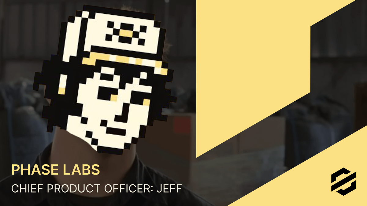phaselabs_'s tweet image. His name is Jeff... And he is our new Chief Product Officer!
With experience at Kraken, Magic Eden, and Deloitte, Jeff brings invaluable expertise that has helped Phase scale across all its products.
A massive congratulations to our very own @mynameisjeff_kb on the promotion.