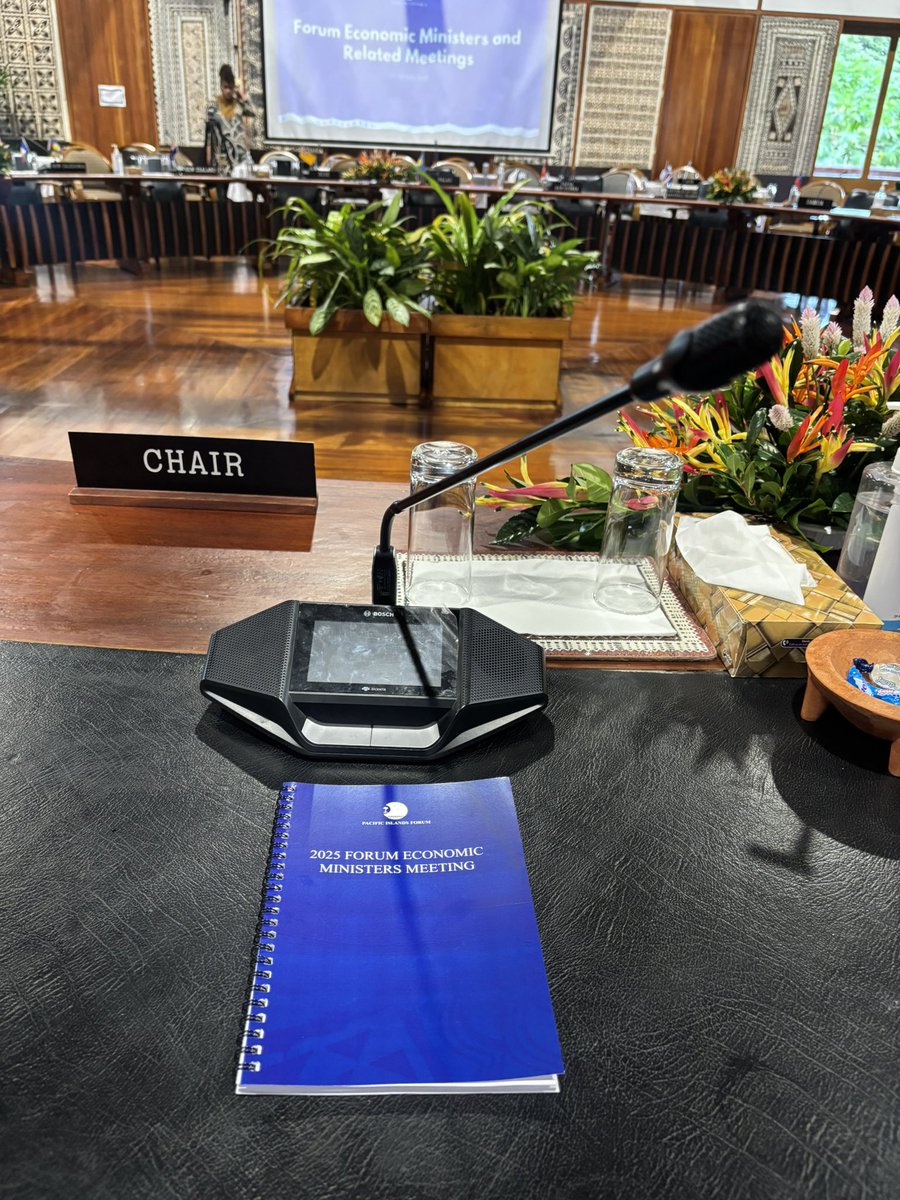 ForumSEC's tweet image. Yadra Vinaka from 🇫🇯
The Forum Economic Ministers Meeting commences today here at the PIF Secretariat in Suva.
The Meeting will be chaired by the Prime Minister of Tonga, Hon Dr ‘Aisake Eke.
Stay tuned for updates.
#2025FEMM