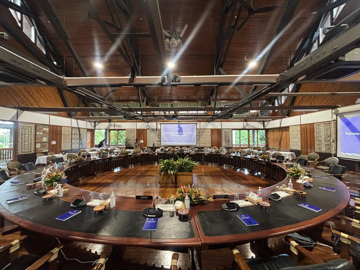 ForumSEC's tweet image. Yadra Vinaka from 🇫🇯
The Forum Economic Ministers Meeting commences today here at the PIF Secretariat in Suva.
The Meeting will be chaired by the Prime Minister of Tonga, Hon Dr ‘Aisake Eke.
Stay tuned for updates.
#2025FEMM