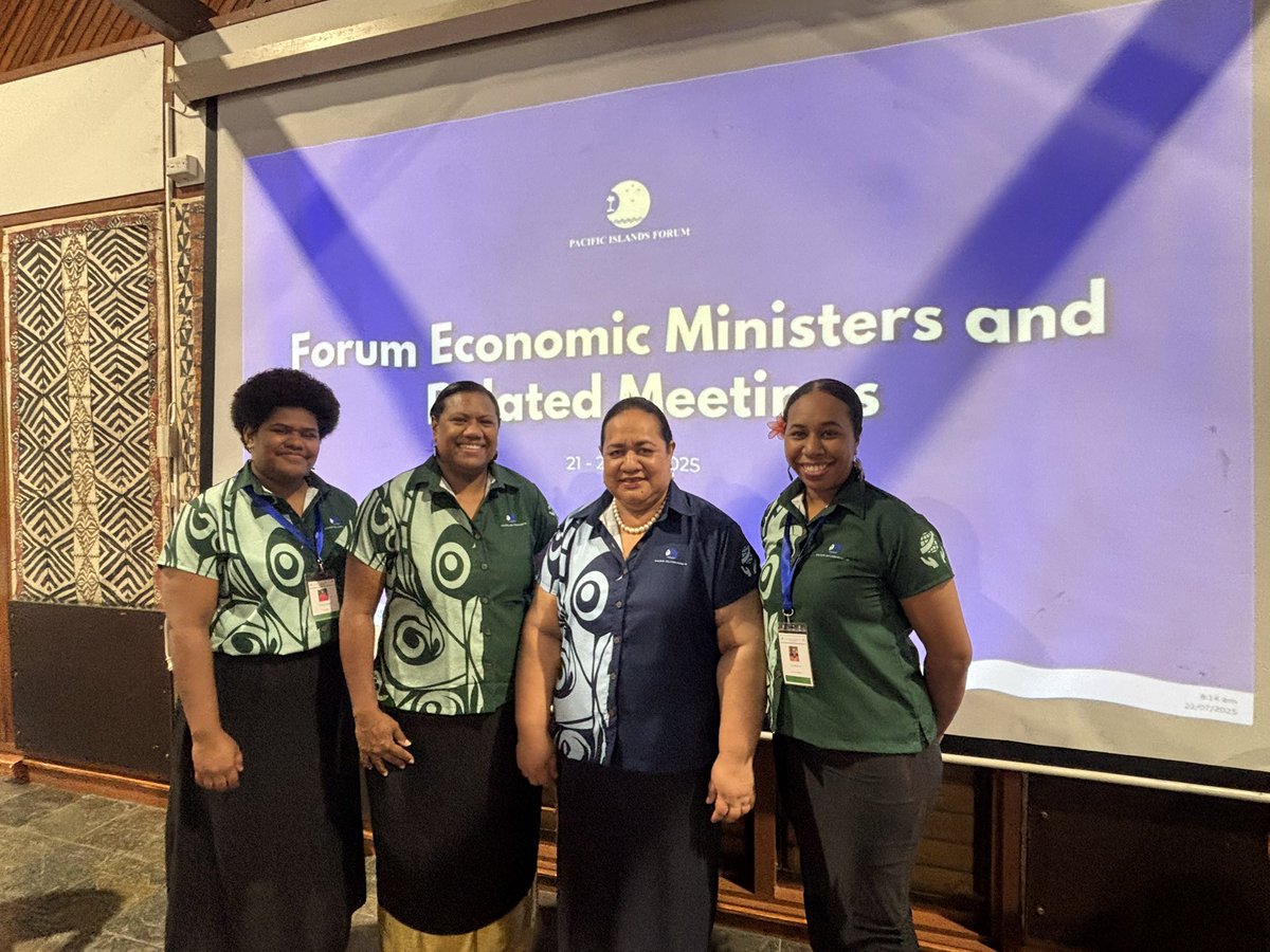 ForumSEC's tweet image. Yadra Vinaka from 🇫🇯
The Forum Economic Ministers Meeting commences today here at the PIF Secretariat in Suva.
The Meeting will be chaired by the Prime Minister of Tonga, Hon Dr ‘Aisake Eke.
Stay tuned for updates.
#2025FEMM