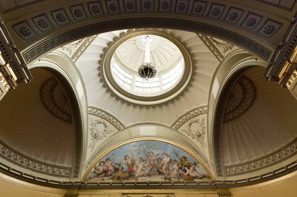 BornInArcady's tweet image. Vault of the drawing room at Wimpole Hall, Cambridgeshire, Soane
