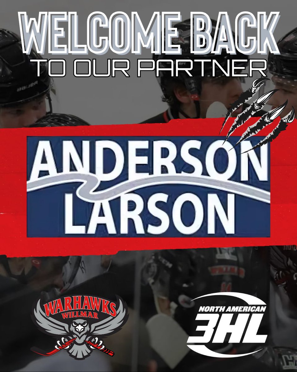 Willmar WarHawks (@warhawkswillmar) on Twitter photo Welcome back Anderson Larson Law Office! Thank you for your continued support of the WarHawks!
Interested in partnering with the WarHawks? Contact Charlie Orth at charlie@willmarwarhawks.com to learn more about sponsorship opportunities! Welcome back Anderson Larson Law Office! Thank you for your continued support of the WarHawks!
Interested in partnering with the WarHawks? Contact Charlie Orth at charlie@willmarwarhawks.com to learn more about sponsorship opportunities!