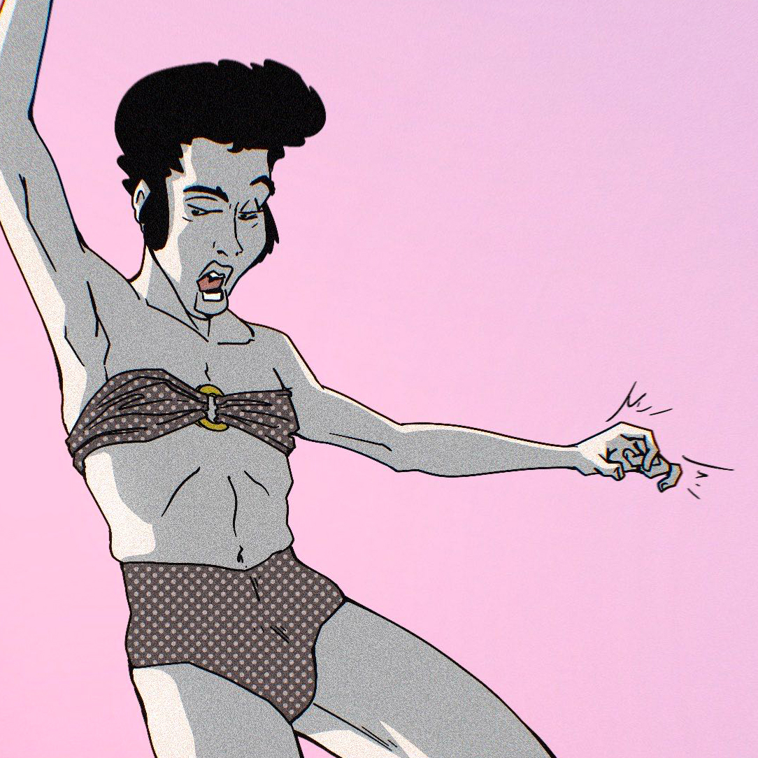 Tarmhell's tweet image. I don't really get #ElvesInBikinisMonth, but here is my contribution.