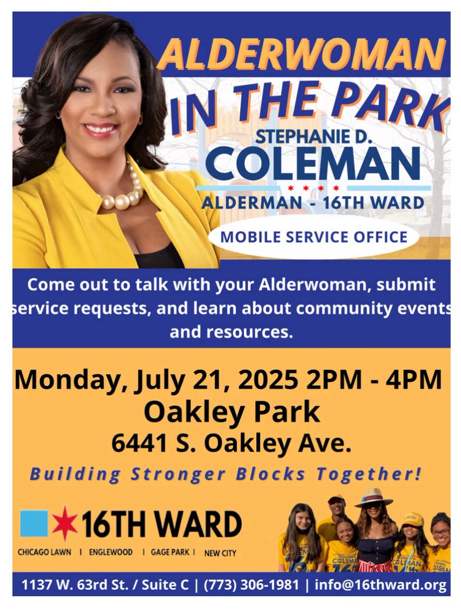 ChicagoCOPA's tweet image. Today, COPA joined @AldSColeman16 at Alderwoman at Oakley Park to bring city services directly to the residents of the 16th Ward! COPA was giving info on how to file complaints & compliments towards CPD. #COPAInTheCommunity