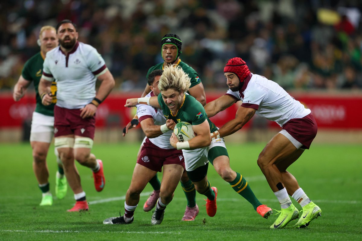 Mbombela showed up.

The Boks were sharp and physical in a 55–10 win over Georgia on Saturday.

Big shift. Big crowd.

#WeAreRhino