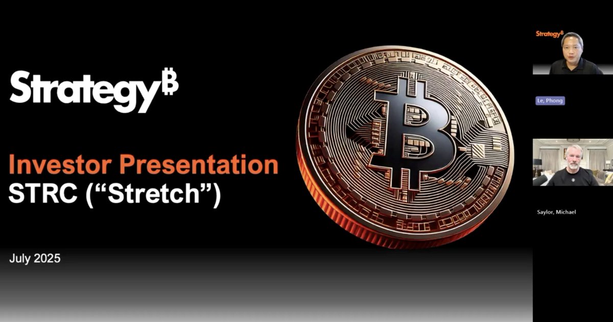 CoinDesk's tweet image. NEW: 📊Strategy is offering $STRC (“Stretch”), a new Perpetual Preferred Stock, via IPO to select investors.
Proceeds will fund general ops, including more Bitcoin buys.