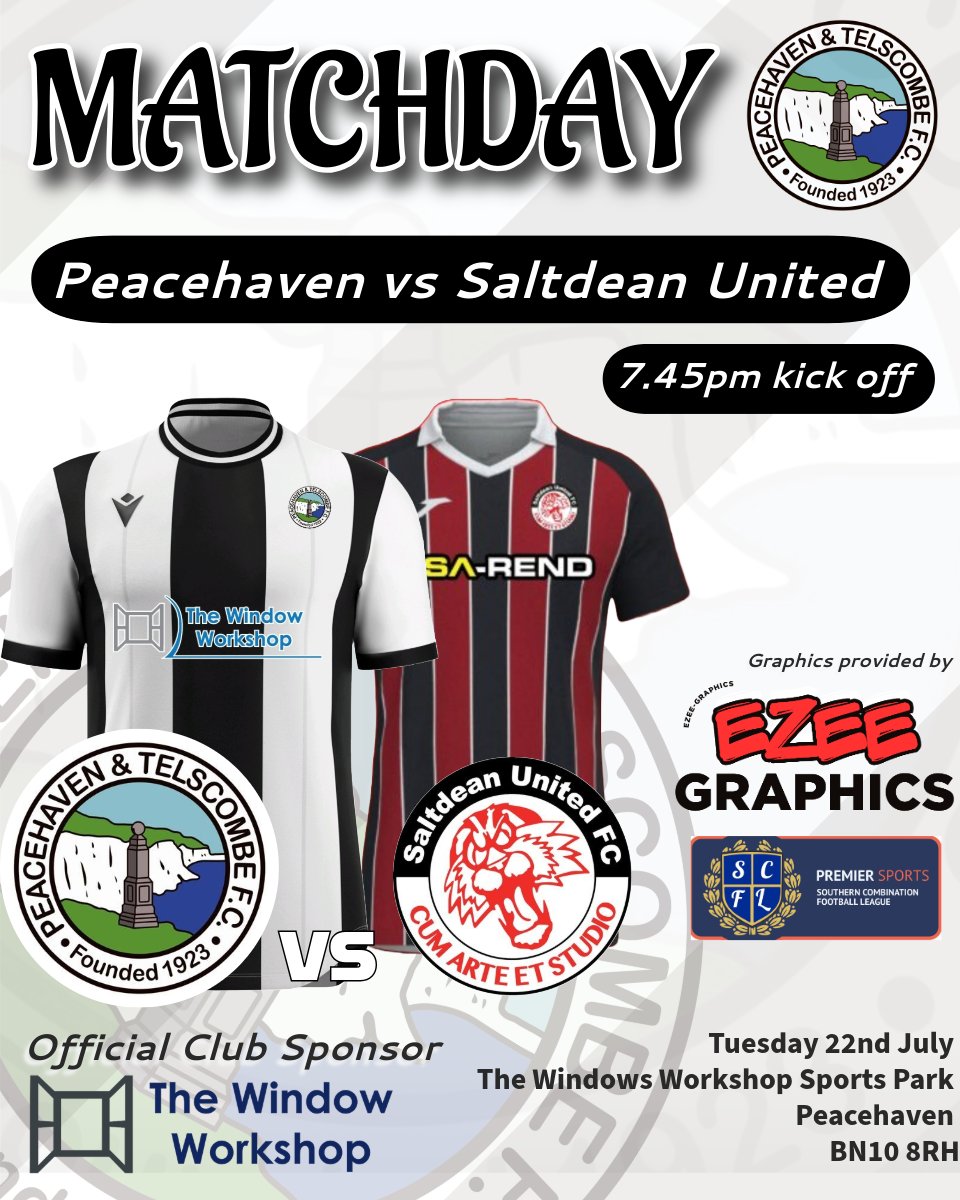 PT_FC's tweet image. Tuesday night Tigers

Tomorrow we welcome local neighbours Saltdean United FC to The Window Workshop Sports Park.

We lock horns with the Tigers once again who sadly suffered relegation from the prem last season. 

🎟 ADMISSION PRICES 
£3 Adults 🎟
£1 Concessions 💰

Season…