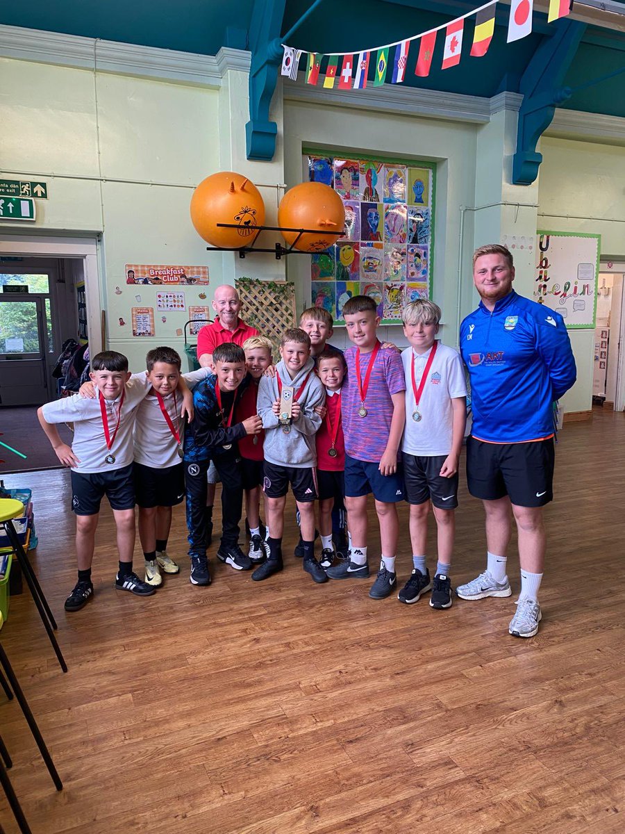 In September, Mr Mort set up a football league to give the children in the cluster more opportunities to play matches in school! 

Brynhyfryd were the inaugural winners, and on Thursday he popped down to award them with their trophy! 

Great work all schools! ⚽️