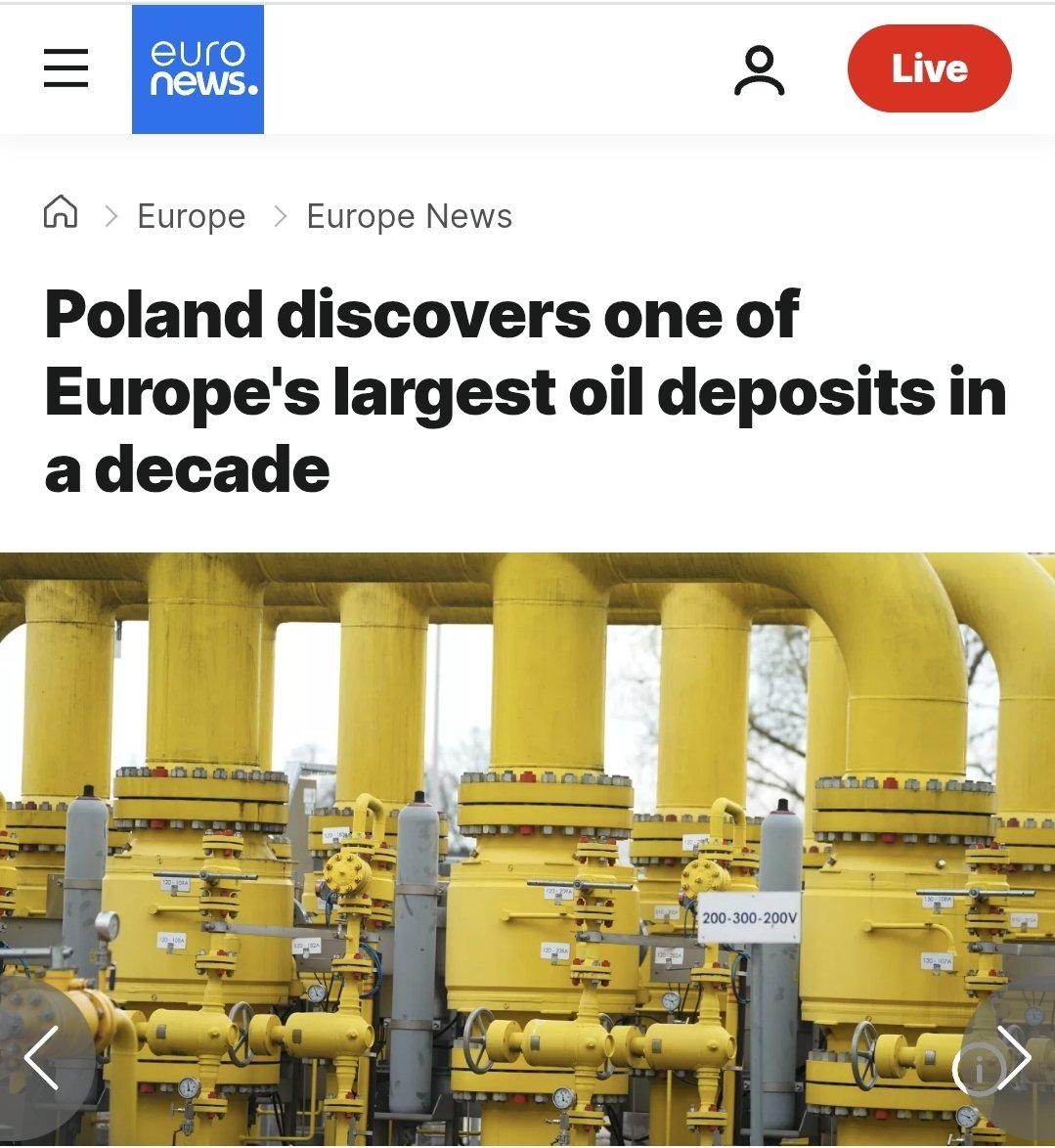 boris_beissner's tweet image. #Europe's largest #oil and #gas field in a decade discovered in #Poland – #Euronews
Central European Petroleum announced the discovery of a huge oil and gas field off the Polish Baltic coast, 6 km from the port city of Świnoujście.
The concession area covers 593 km² and is…