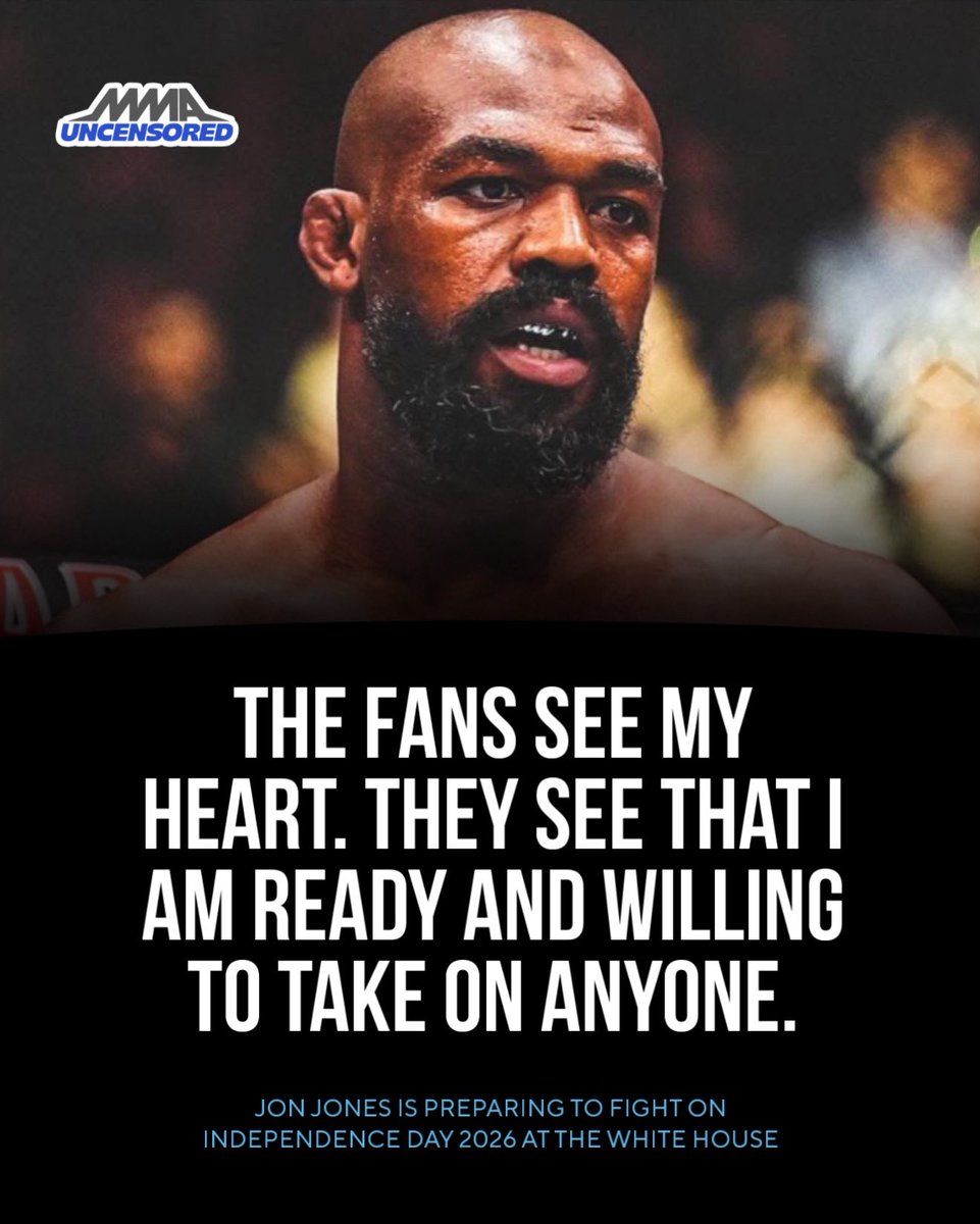 MMAUNCENSORED1's tweet image. Jon Jones is happy knowing all the fans see his heart and his intent 👀😳