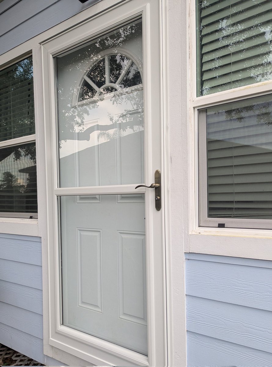 Finally got a storm door on the music studio and the subfloor is fixed so I'll be moving back in soon! No hurricane will stop me this time. 💪