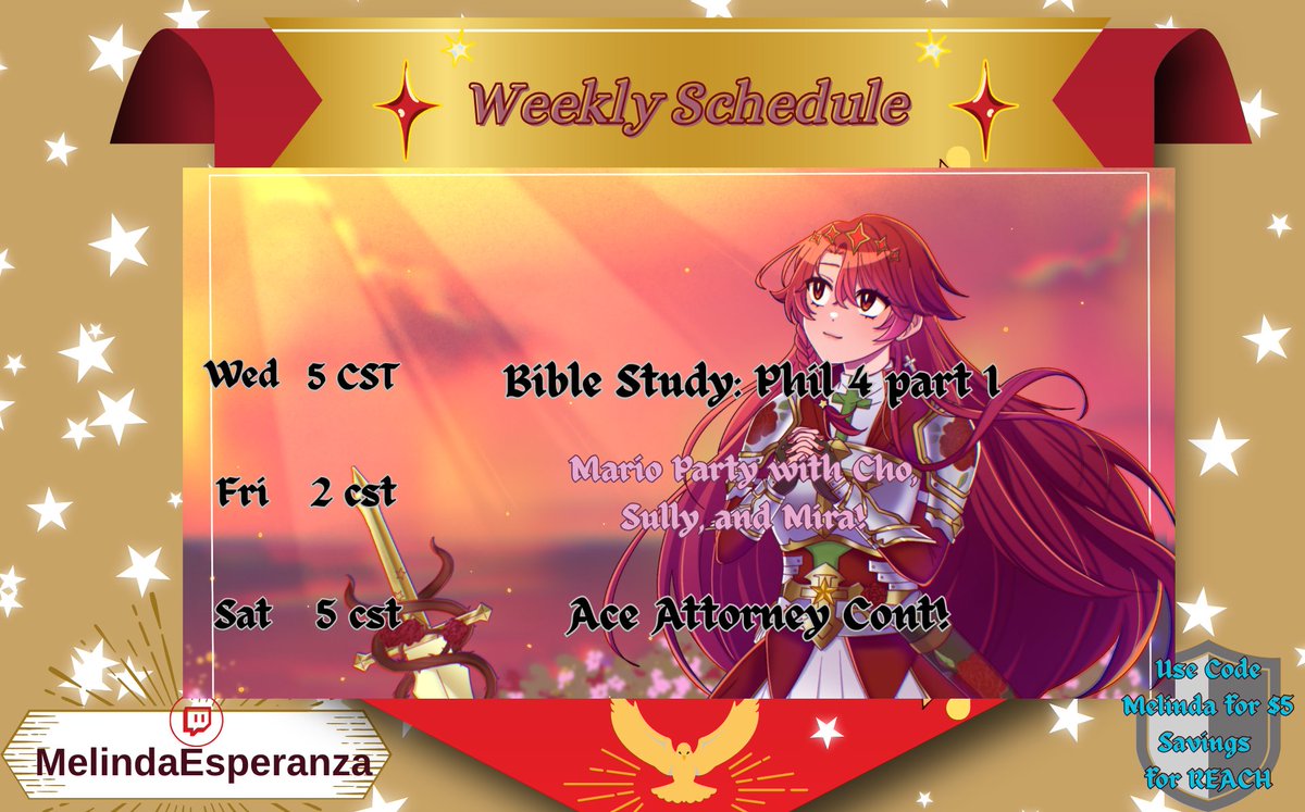 MelindaHopes's tweet image. ☀️🕊️Hola Carinos ☀️🕊️
A busy but blessed week! Streams are light because of IRL stuff, but will be working on fun things for stream/background stuff when I can this week and also doing some good resting!
#ScheduledHope