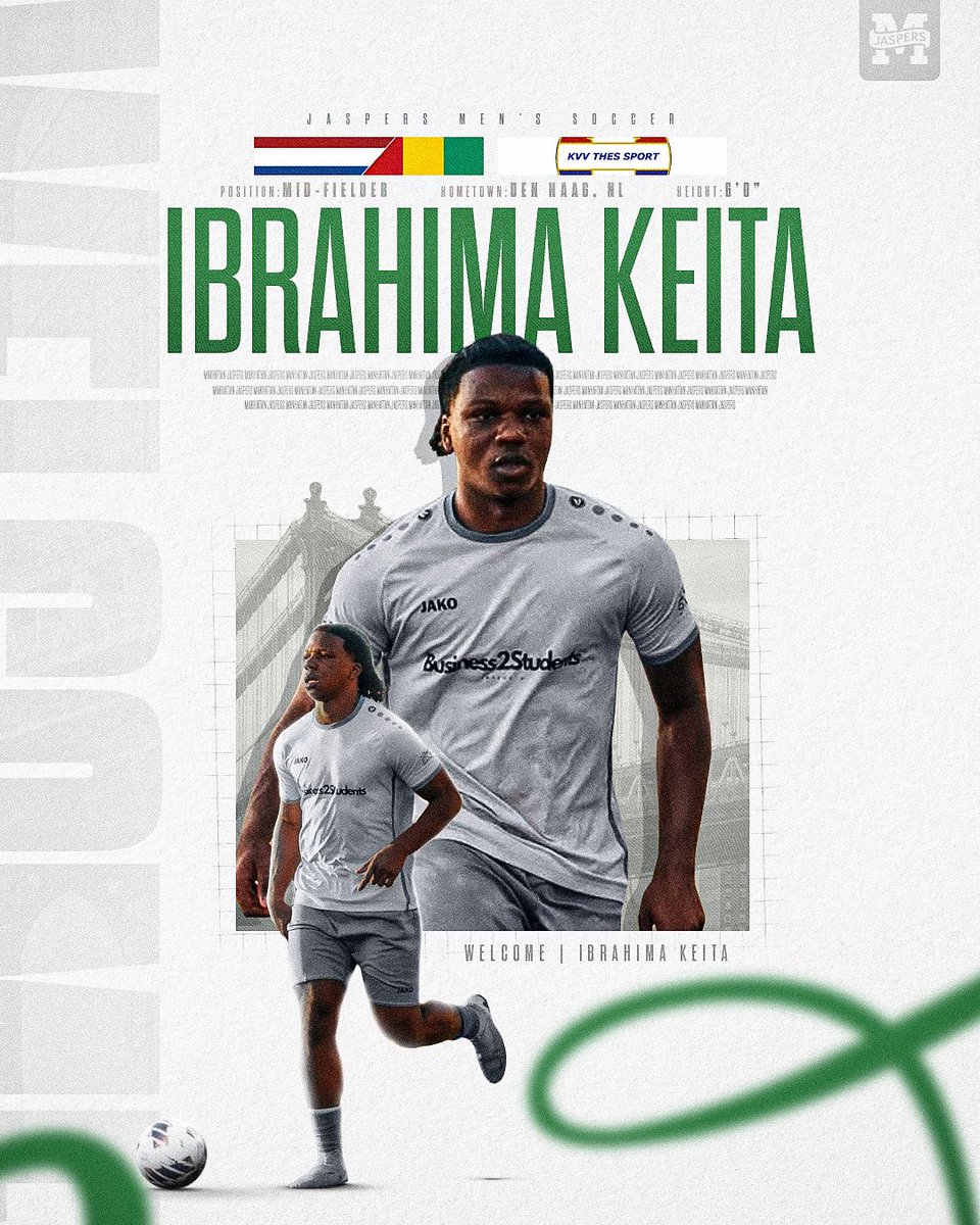 JaspersSoccer's tweet image. The Netherlands 🇳🇱 ➡️ The Bronx 🇺🇸 

Welcome to Manhattan, Ibrahima! 

#GoJaspers | #JasperSoccer 🟢