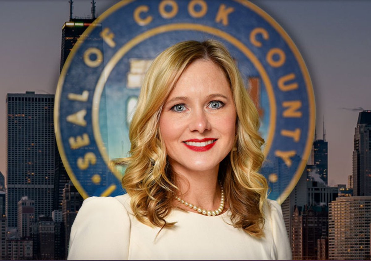 FrankCalabrese's tweet image. Cook County Commissioner Bridget Degnen won’t seek reelection in 2026. She's backing her former aide Cat Sharp, who is now Ald. Andre Vasquez’s chief of staff, to succeed her. Degnen joins Kevin Morrison, Anthony Quezada & Donna Miller in leaving the Board.