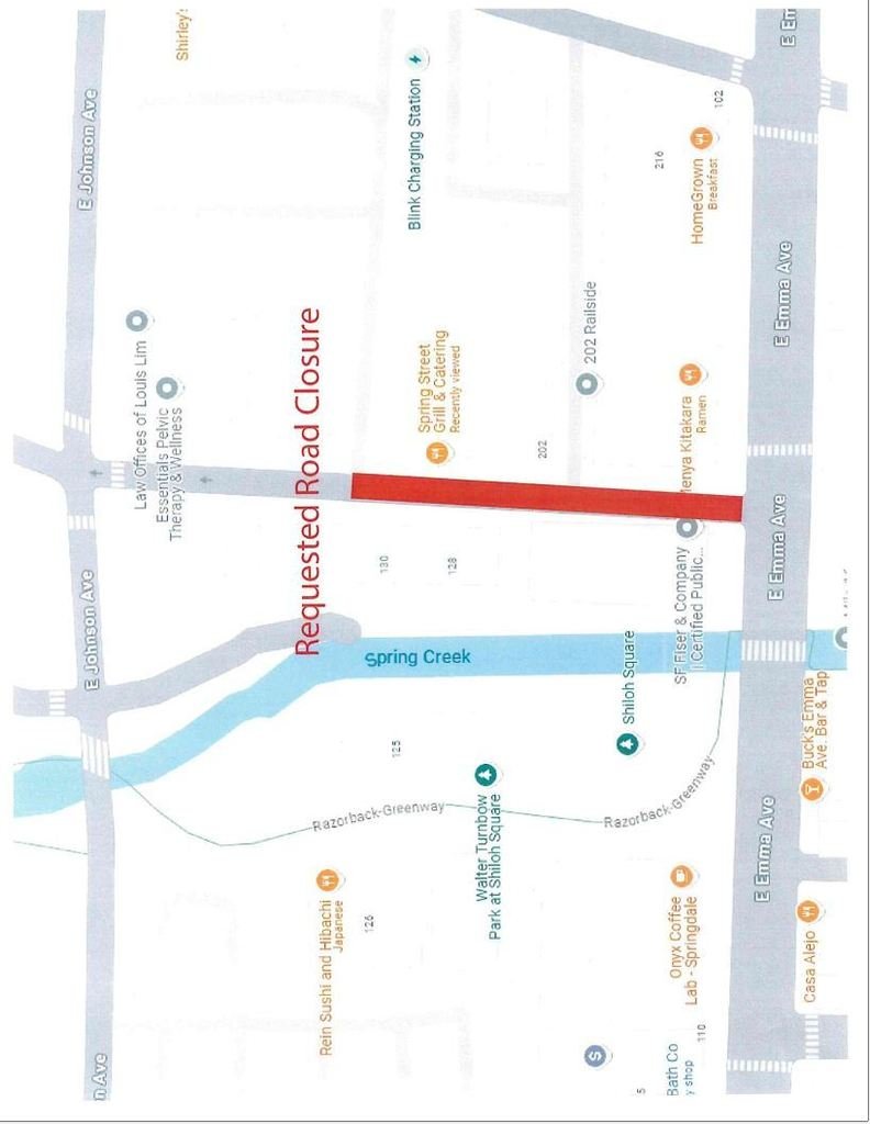 Road Closure:

Spring Street will be closed from 12:00 pm to 10:00pm for the grand opening of the Star Hotel. Spring St will be the only street affected closure map is attached.