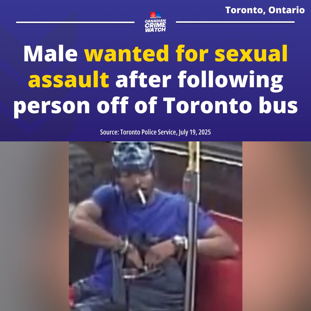 CrimeWatchCAN's tweet image. TORONTO, ONTARIO - Toronto Police are requesting the public’s assistance identifying a suspect in a Sexual Assault investigation.
On Thursday, July 17, 2025, at approximately 2:05 a.m., police responded to a call for a Sexual Assault in the Finch Avenue East and Leslie Street…
