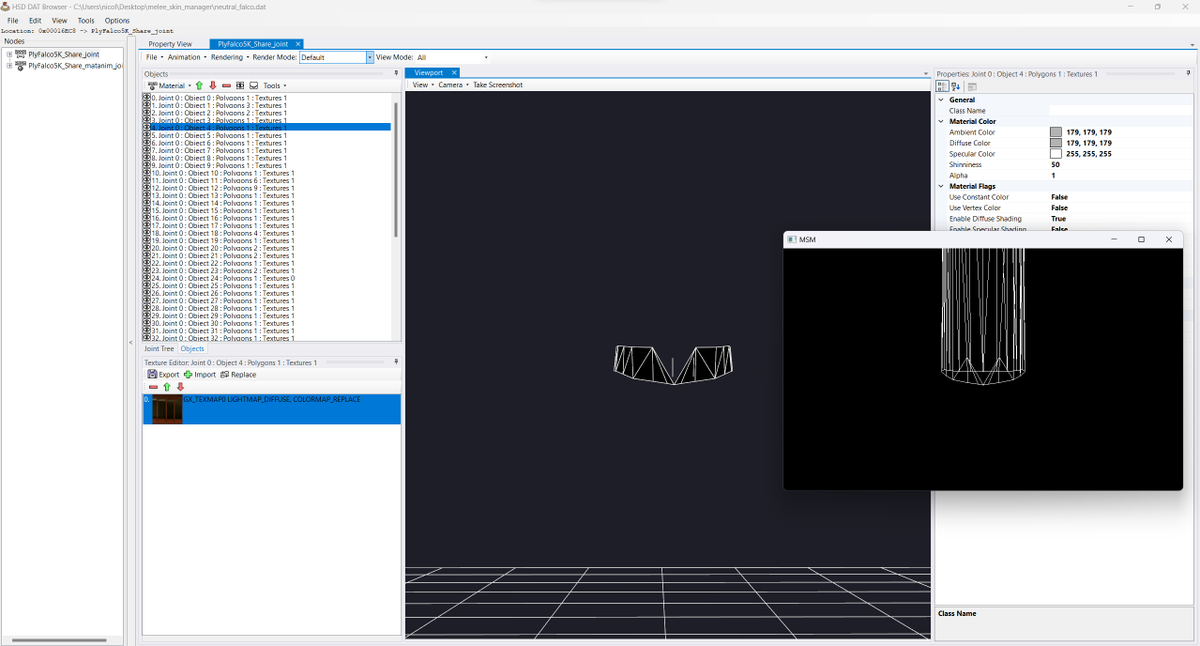 nicolaskellum's tweet image. Flashback to June 2023 — just trying to get Falco’s belt to render correctly in wireframe mode. As you can see, it took a few iterations…

Grateful for Ploaj and HSDRaw, which I could use as reference while solving each problem one step at a time!