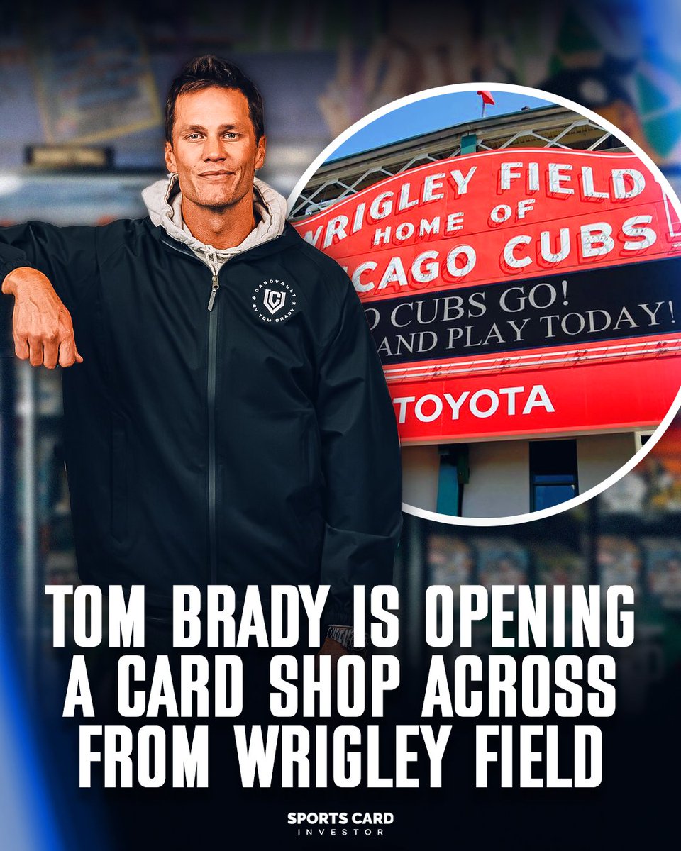 SportsCardInv's tweet image. Just in time for the National 👀
CardVault by Tom Brady is opening a new location near Wrigley Field on August 1, with their largest single card selection yet.
The grand opening lines up with the 2025 National Sports Collectors Convention in Rosemont, where they’ll unveil "The…