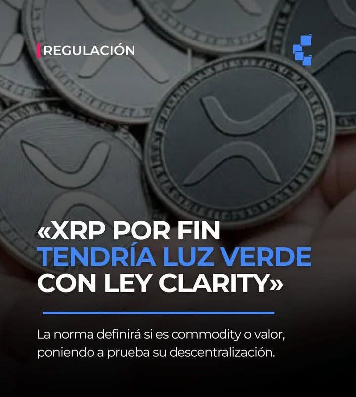 Drummer_HC's tweet photo. #XRP por fin podría recibir luz verde en EE.UU.
Gracias a la Ley #Clarity, el Congreso definirá si activos como #XRP son considerados commodities (como el oro) o valores (como acciones).

Esta definición es clave porque:
• Si se lo considera commodity, #XRP podrá circular sin quedar bajo la lupa de la #SEC.
• Si se lo considera valor, requerirá registro, licencias y podría limitar su adopción.

La ley pondrá a prueba el grado de descentralización de cada proyecto.
#XRP, con años de batalla legal y una red sólida, sería uno de los primeros en quedar habilitado bajo un marco regulatorio claro.

Esto no solo beneficia a #Ripple, sino a todo el ecosistema financiero que apuesta por la interoperabilidad global vía #ISO20022.
Se viene un nuevo capítulo para los activos con utilidad real.

#XRP #LeyClarity #RegulaciónCripto #ISO20022