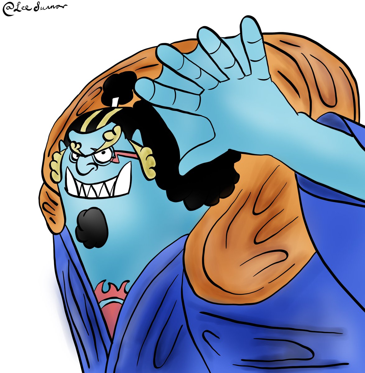 LeeSunnar's tweet image. JINBE WAVES AT YOU!!! 💙💙👋👋 

(you should wave him back hehe)