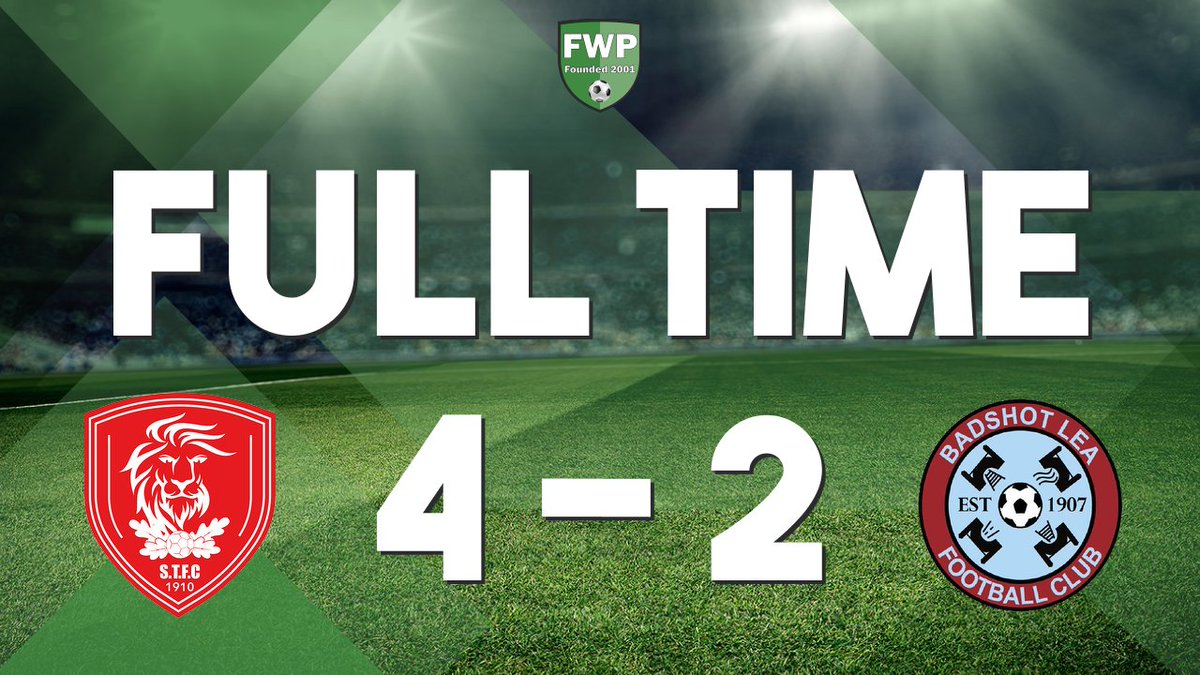 Sandhursttownfc's tweet image. FULL-TIME: Sandhurst Town 4-2 Badshot Lea fwp.co/8qMRBR