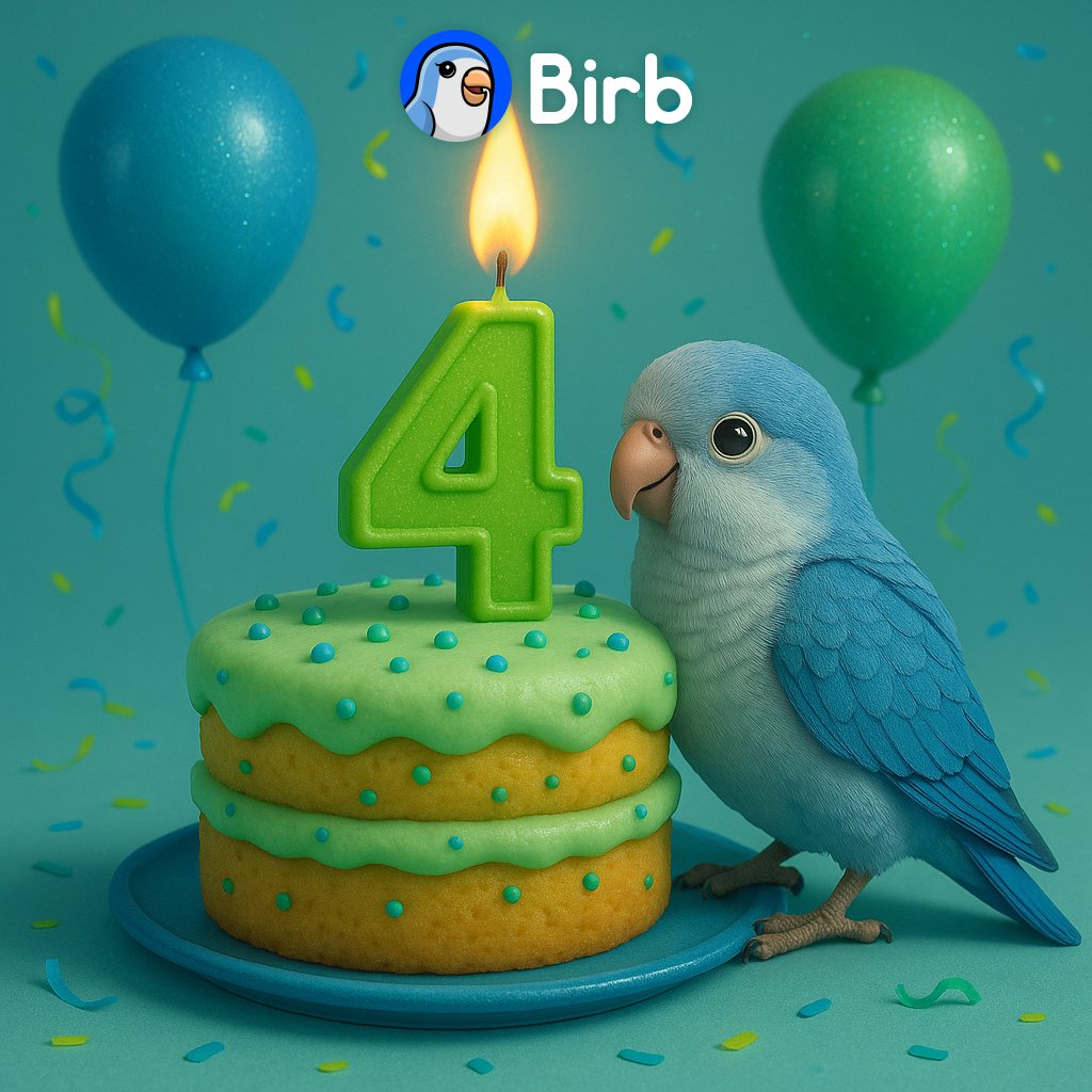 BirbDefi's tweet image. 🐦 Birb's 4th anniversary! 🎉 $BIRB has been here since July 2021! What an amazing journey! ❤️🦜
Thrilled to announce faster development & sharper marketing are on the horizon.
Excited to share what's coming! 🙌 Thank you for being with us! ❤️
Here's to a huge year ahead!