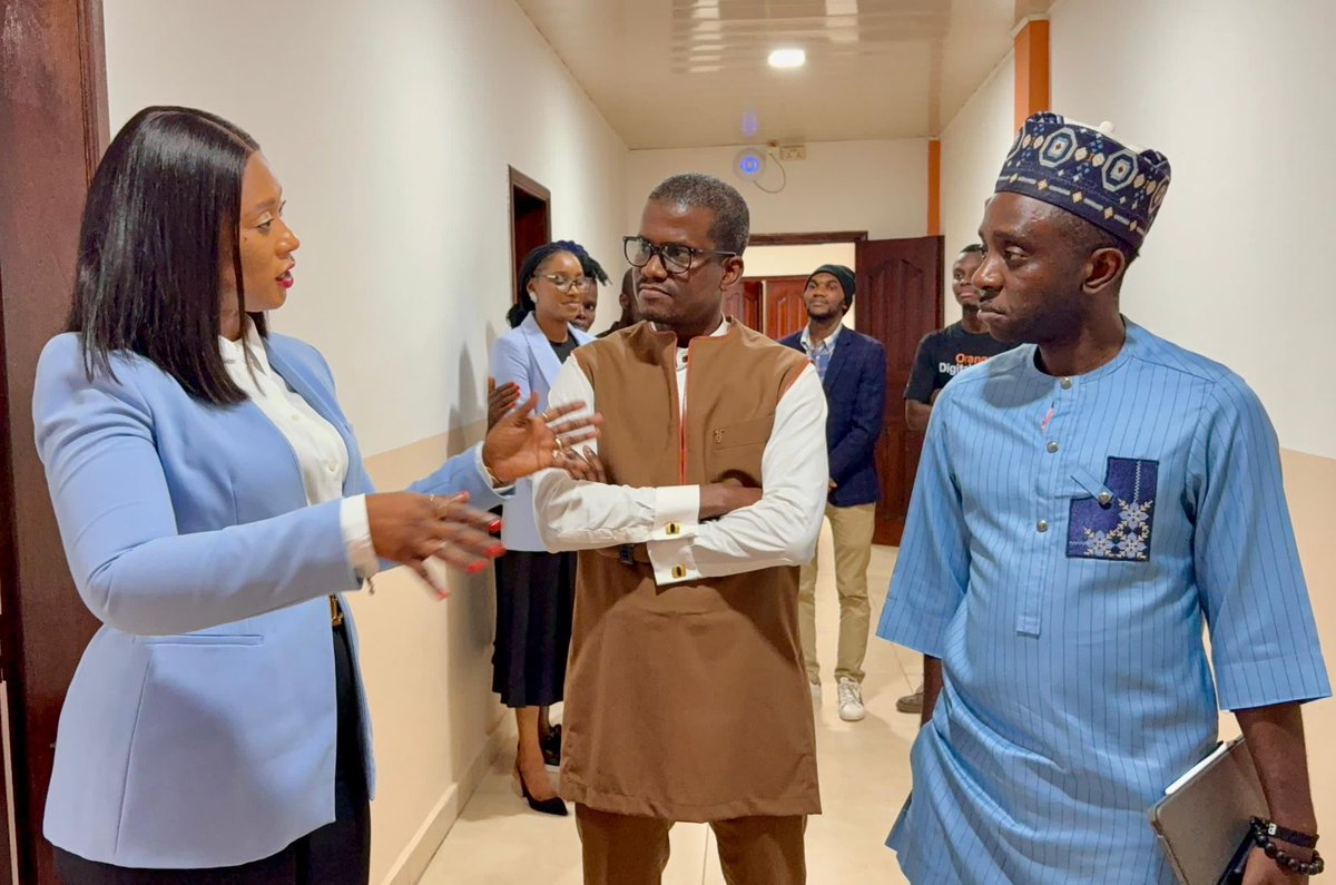 Orange_sierra's tweet photo. High-level Government officials toured the new Orange Digital Center, engaging with students with disabilities &amp; OSVP finalists ahead of Friday’s pitch. The visit affirms Orange SL’s commitment to digital skills &amp; inclusion.

@Cee_Bah @BahSekouamadou @AnnieKatta https://t.co/DbQIrCgczY