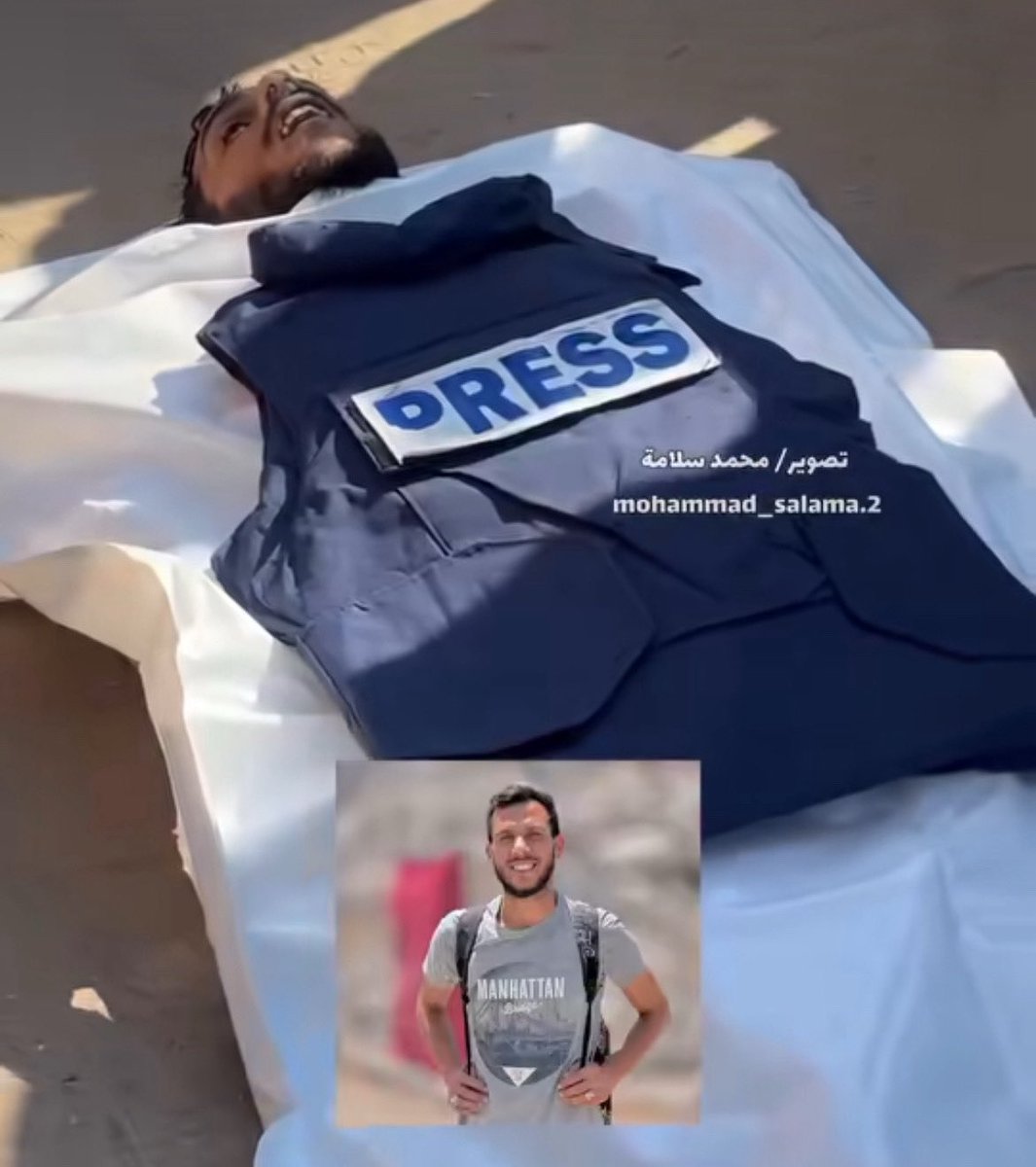 SMohyeddin's tweet image. Israel killed journalist Tameer al-Zaneen today as they abducted Dr. Marwan Al-Hams, the director of field hospitals in Al-Mawasi. Dr. Al-Hams was visiting a Red Cross medical station when he was taken hostage by Israel. Now, read all of that again out loud to yourself.