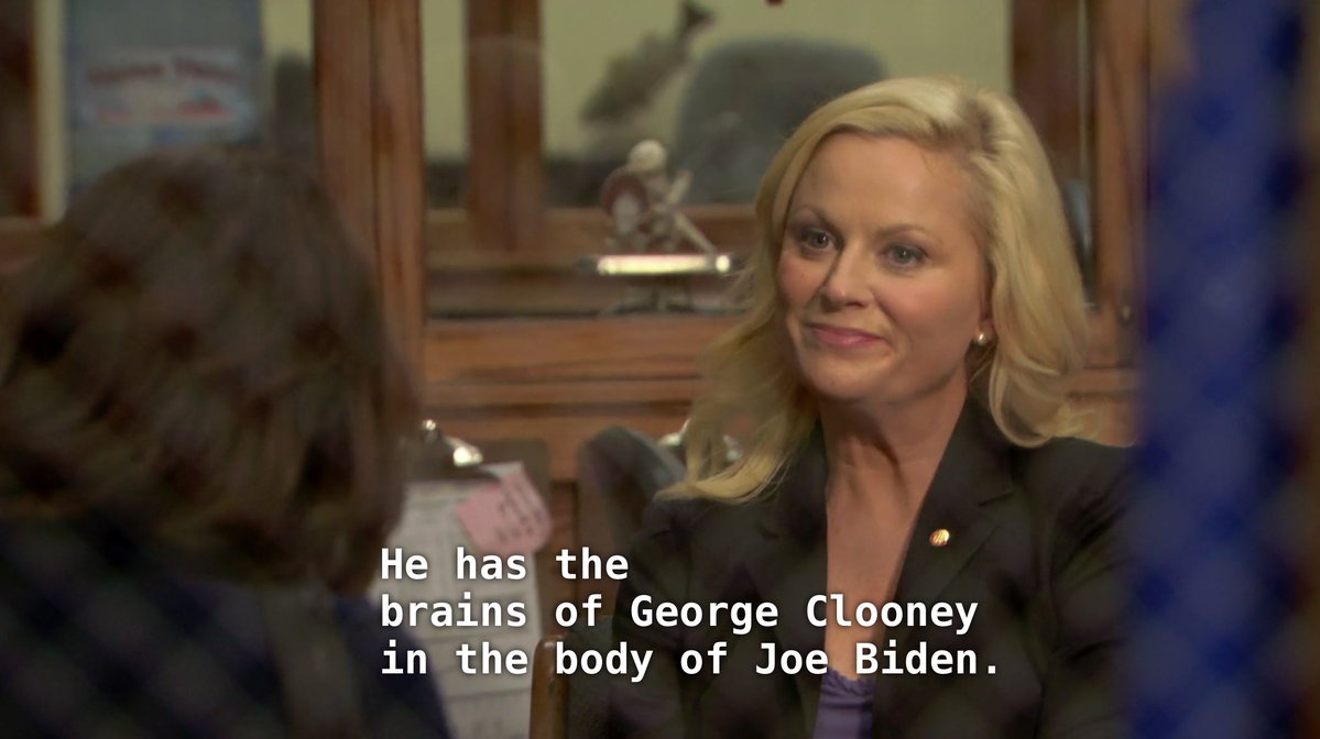 nocontextpawnee's tweet image. Seeing Clooney and Biden (albeit, Hunter) trending together rn is so funny considering