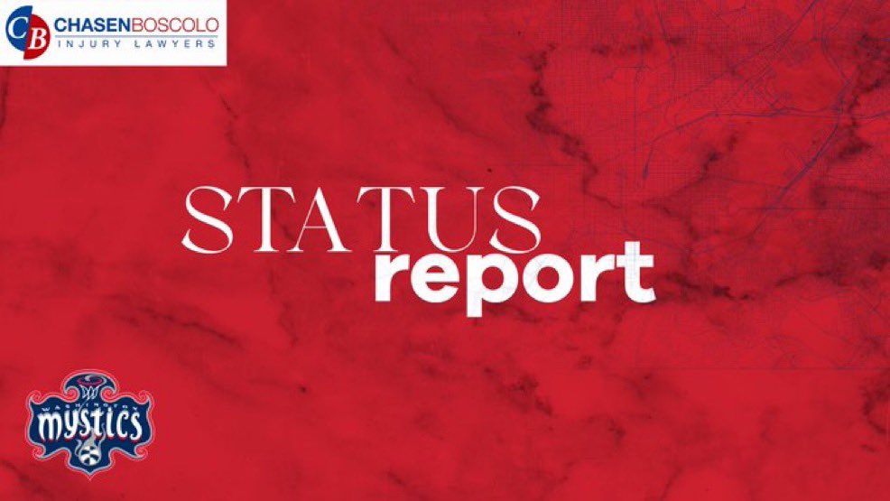 WashMystics's tweet image. Status Report: July 22 vs Los Angeles Sparks
Georgia Amoore – ACL Injury – OUT
@ChasenBoscolo