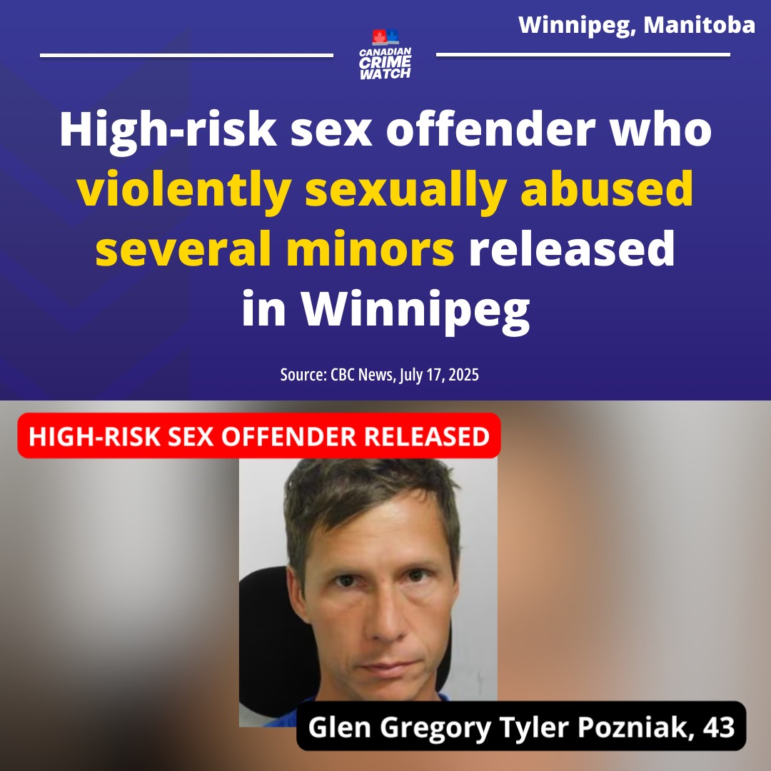 CrimeWatchCAN's tweet image. WINNIPEG, MANITOBA - A convicted sex offender with a lengthy criminal record, including convictions for sexual exploitation, publication of child pornography and assault causing bodily harm, is now living in Winnipeg.