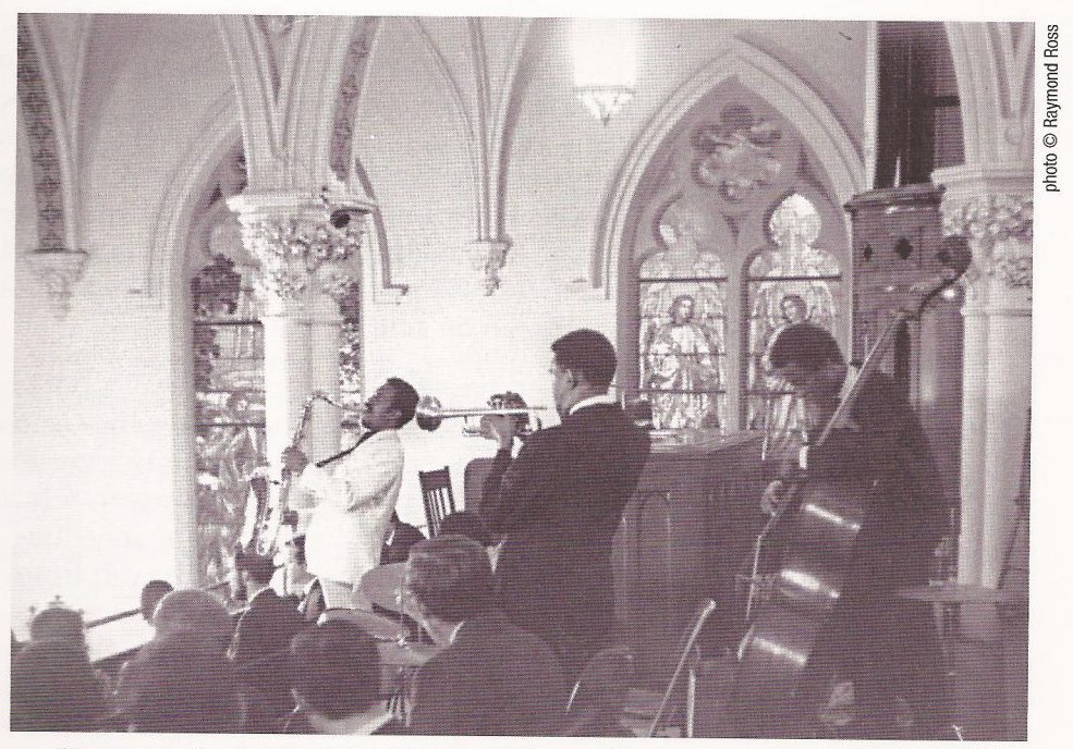 DurhamWASP's tweet image. Albert Ayler, Don Ayler, Richard Davis and Milford Graves
John Coltrane’s funeral, St Peter's Lutheran Church, New York, 21st July 1967