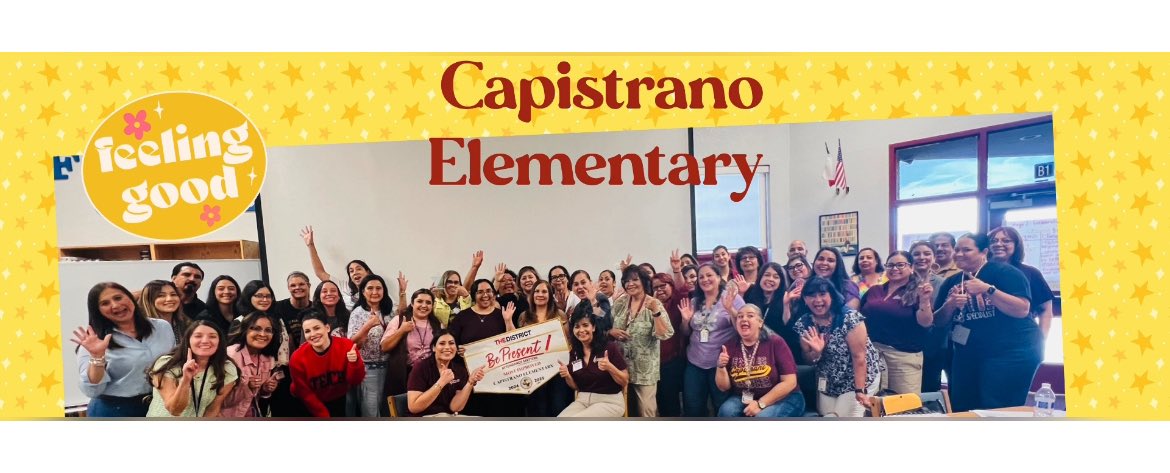 Marisa Holguin (@holguin_marisa) on Twitter photo We’re feelin’ good in the neighborhood <a href="/CapistranoES/">Capistrano Elementary School</a>
Our teachers are super proud of our students efforts and ready to take off where we left off 💛♥️🦅 #ThinkPossible #AimHigh #SoarTogether #GrowTogether We’re feelin’ good in the neighborhood <a href="/CapistranoES/">Capistrano Elementary School</a>
Our teachers are super proud of our students efforts and ready to take off where we left off 💛♥️🦅 #ThinkPossible #AimHigh #SoarTogether #GrowTogether