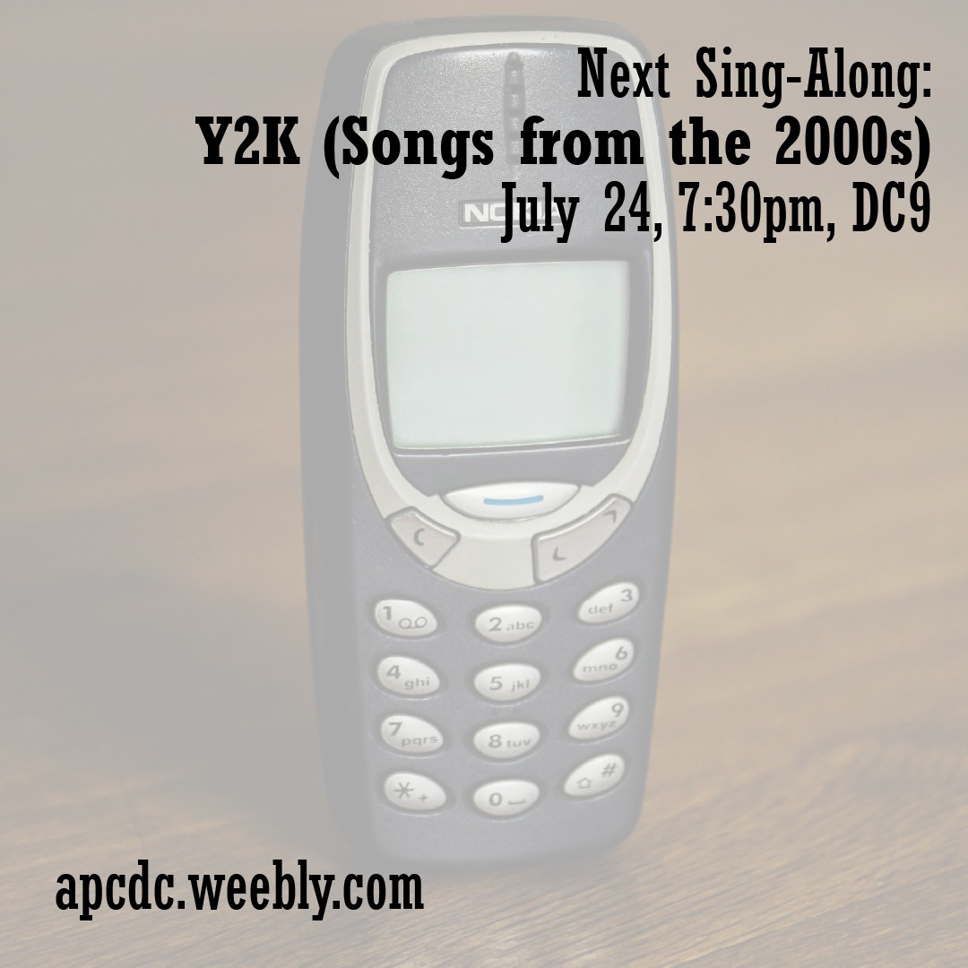 For July, we're easing back into sing-alongs with a decade theme: the 2000s. Y2K fashion optional. 

A People's Choir DC? It's like group karaoke, with the actual songs. We'll have videos with lyrics, so don't worry if you don't know them.

RSVP 🎟️
dc9.club/event/a-people…